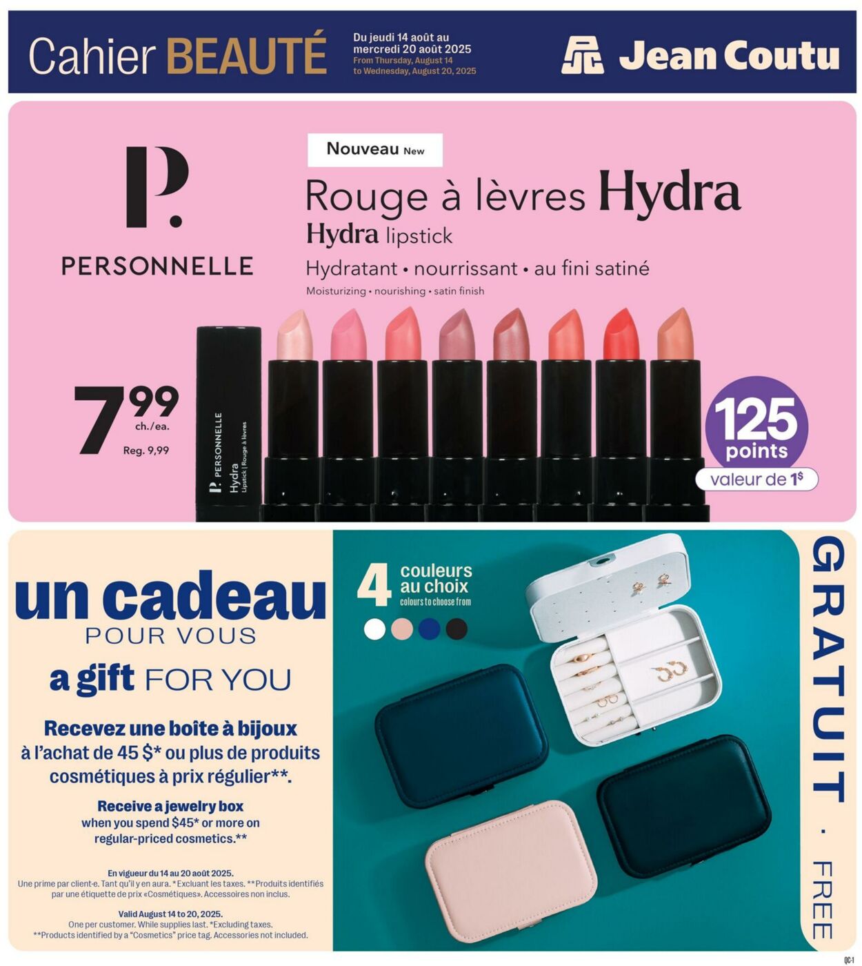 Flyer Jean Coutu 14.08.2025 - 20.08.2025