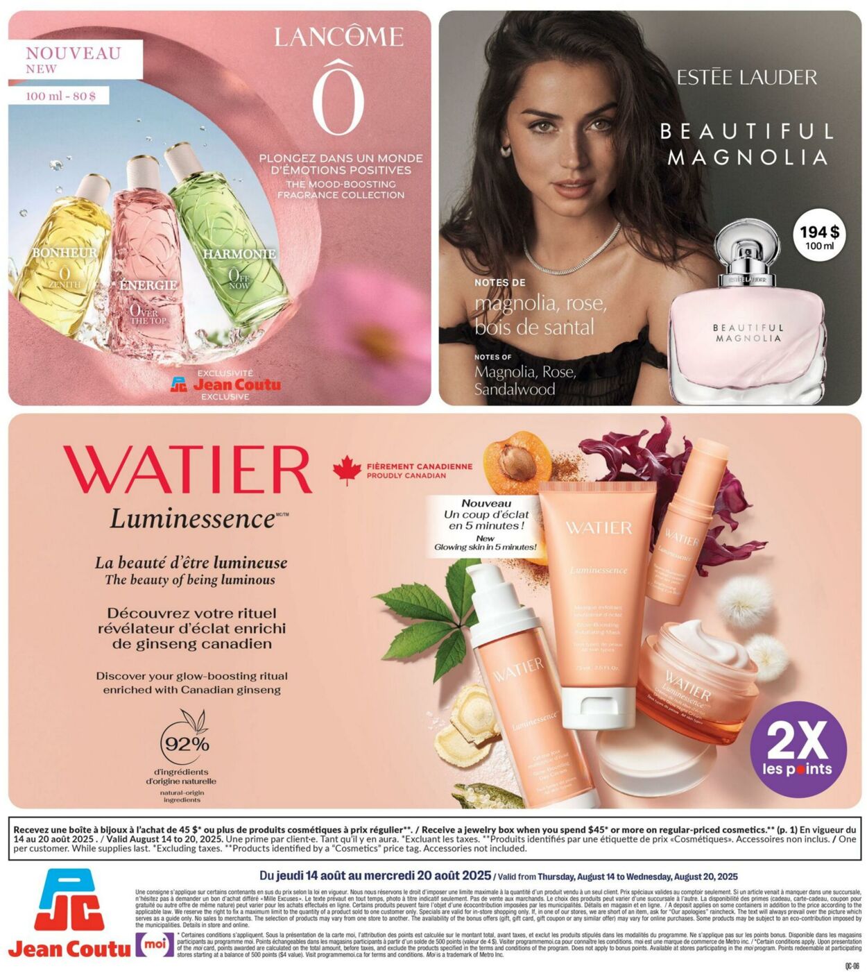 Flyer Jean Coutu 14.08.2025 - 20.08.2025