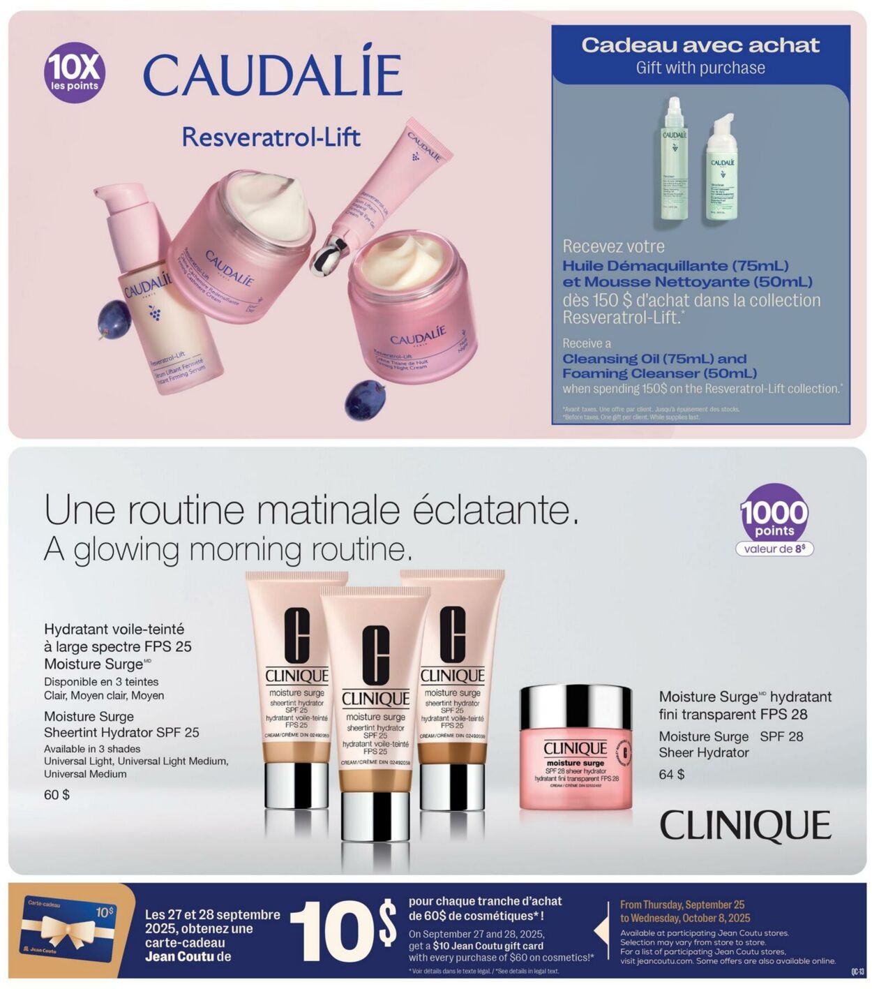 Flyer Jean Coutu 25.09.2025 - 08.10.2025