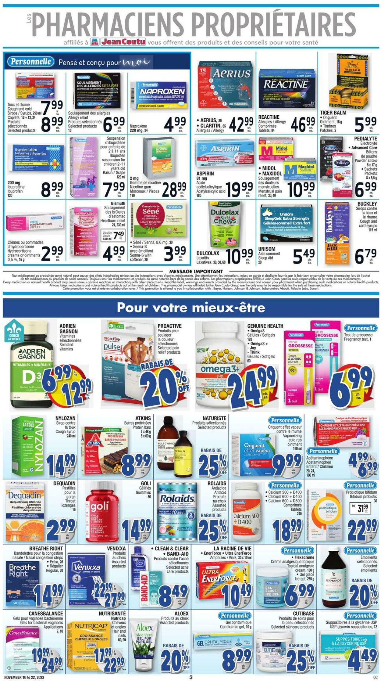 Flyer Jean Coutu 16.11.2023 - 22.11.2023