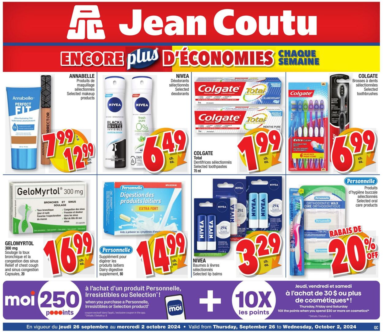 Flyer Jean Coutu 26.09.2024 - 02.10.2024