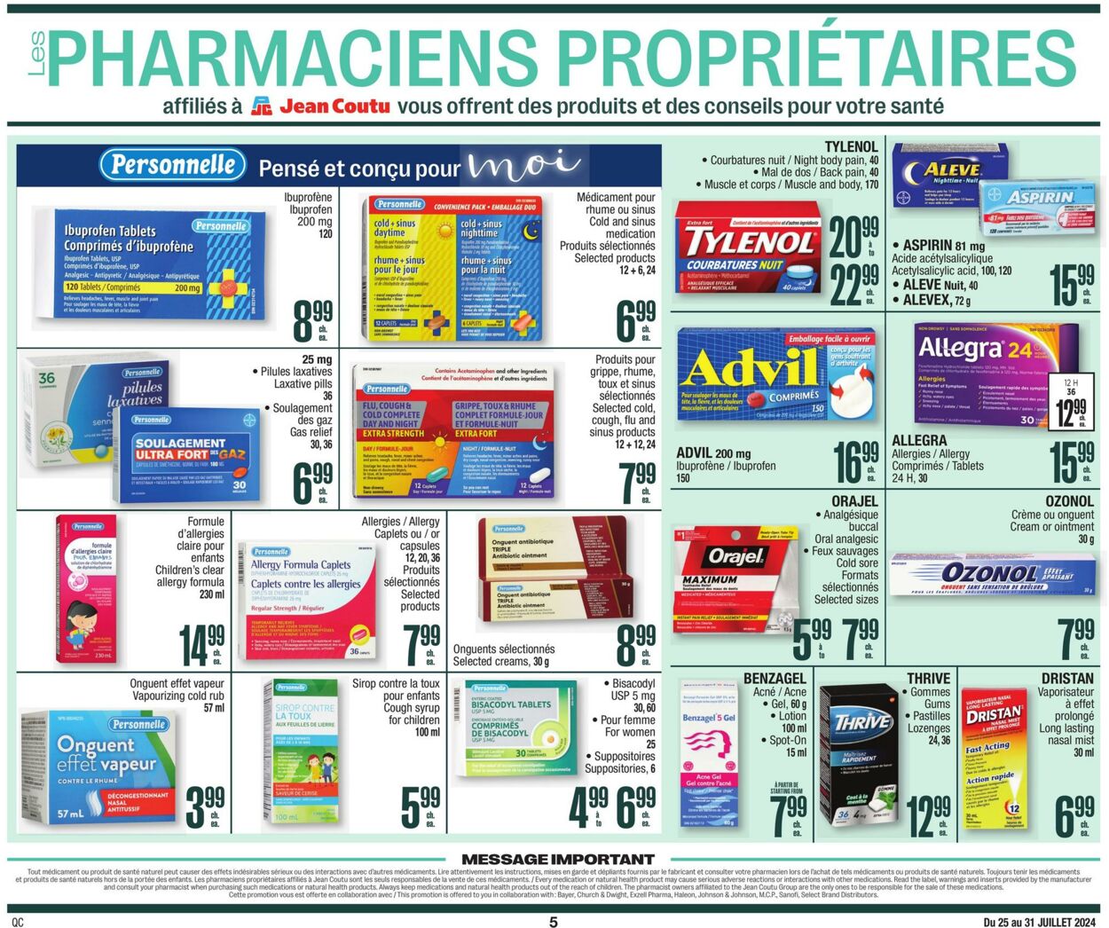 Flyer Jean Coutu 25.07.2024 - 31.07.2024