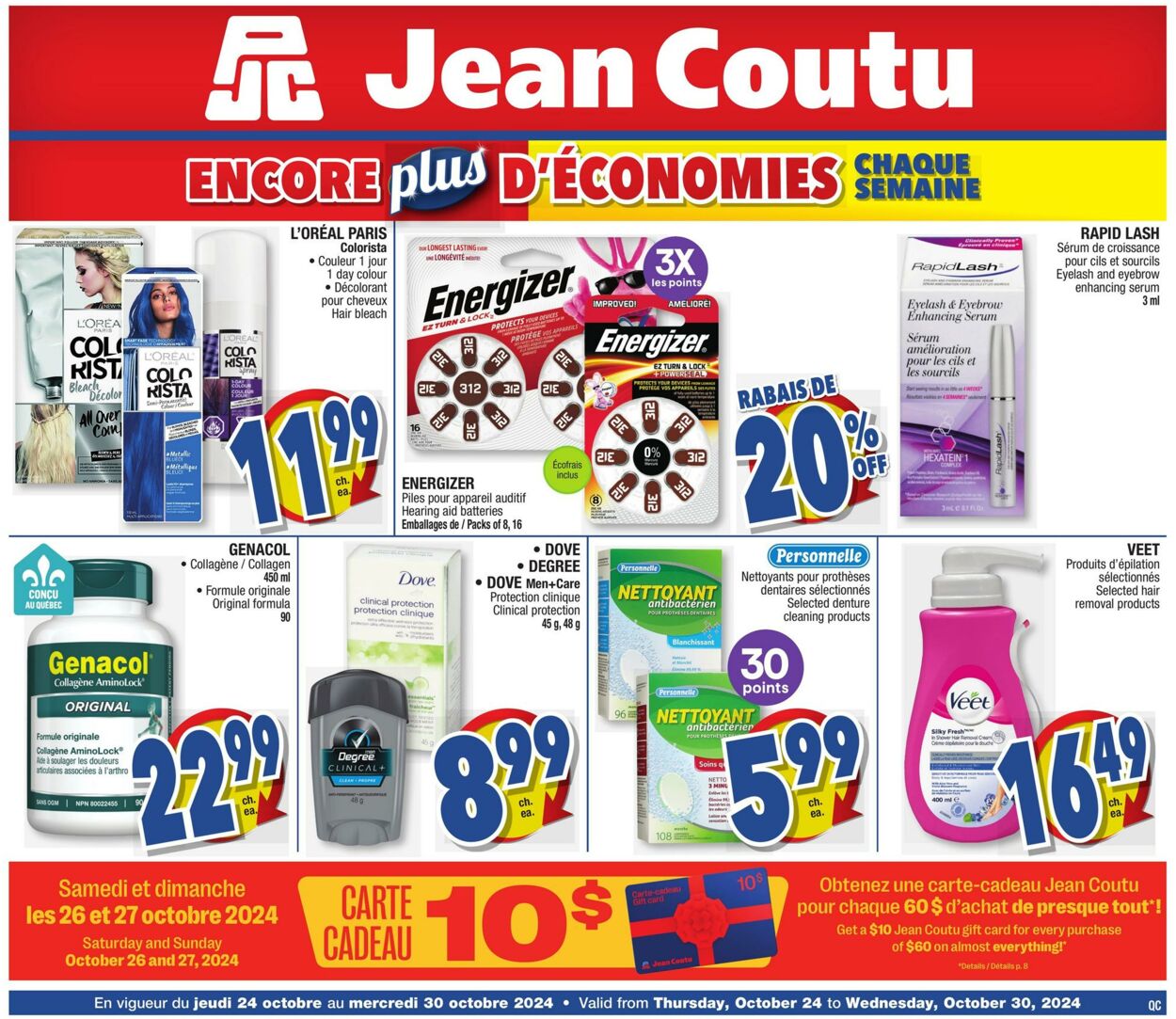 Flyer Jean Coutu 24.10.2024 - 30.10.2024