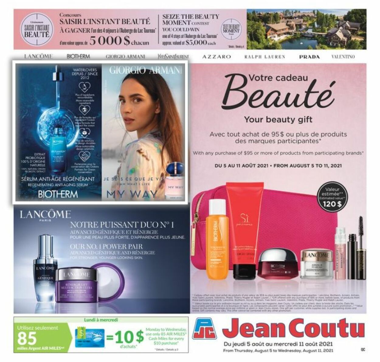 Jean Coutu Promotional Flyer - Valid from 05.08 to 11.08 - Page nb 1 ...