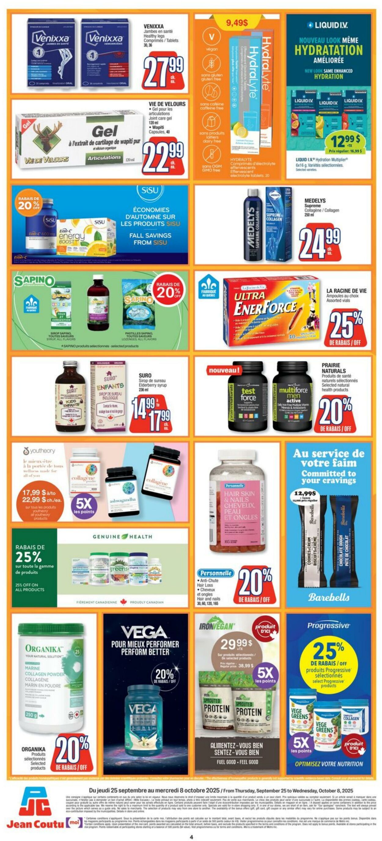 Flyer Jean Coutu 25.09.2025 - 08.10.2025