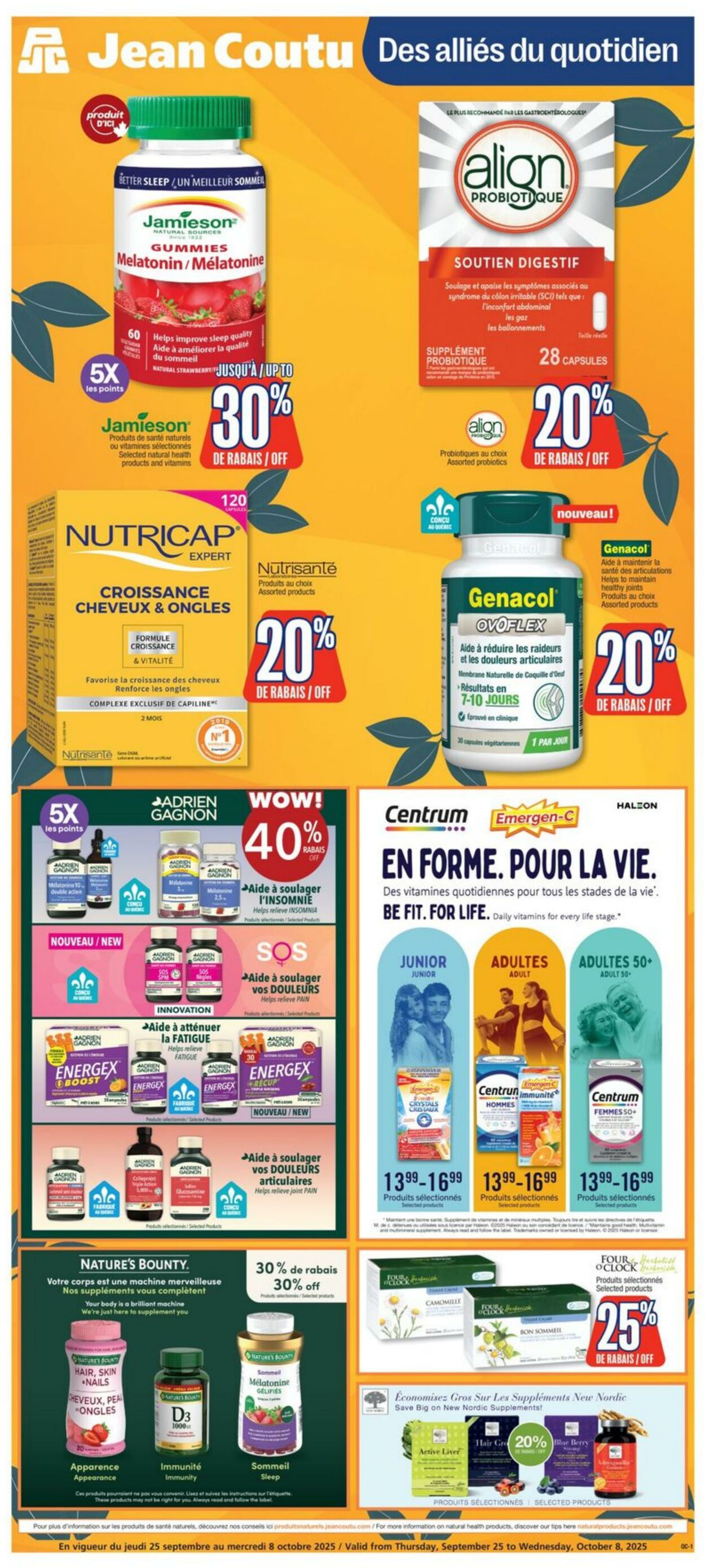 Flyer Jean Coutu 25.09.2025 - 08.10.2025