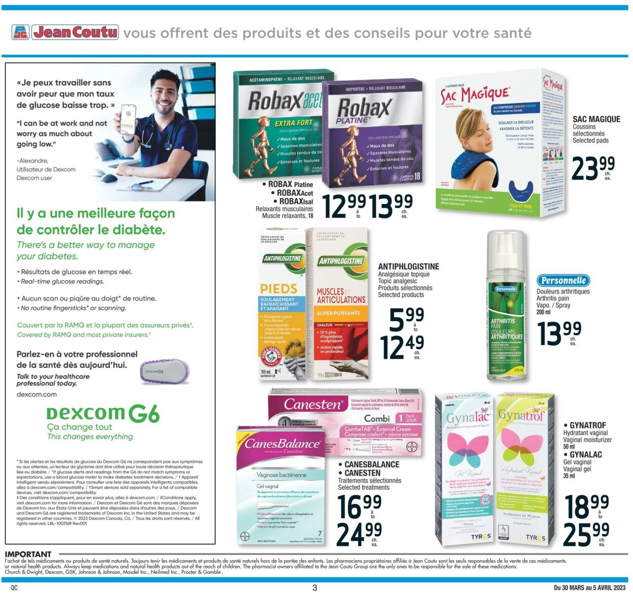 Flyer Jean Coutu 30.03.2023 - 05.04.2023