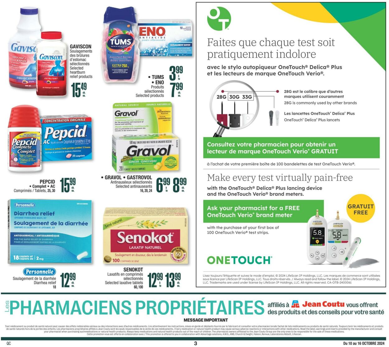 Flyer Jean Coutu 10.10.2024 - 16.10.2024