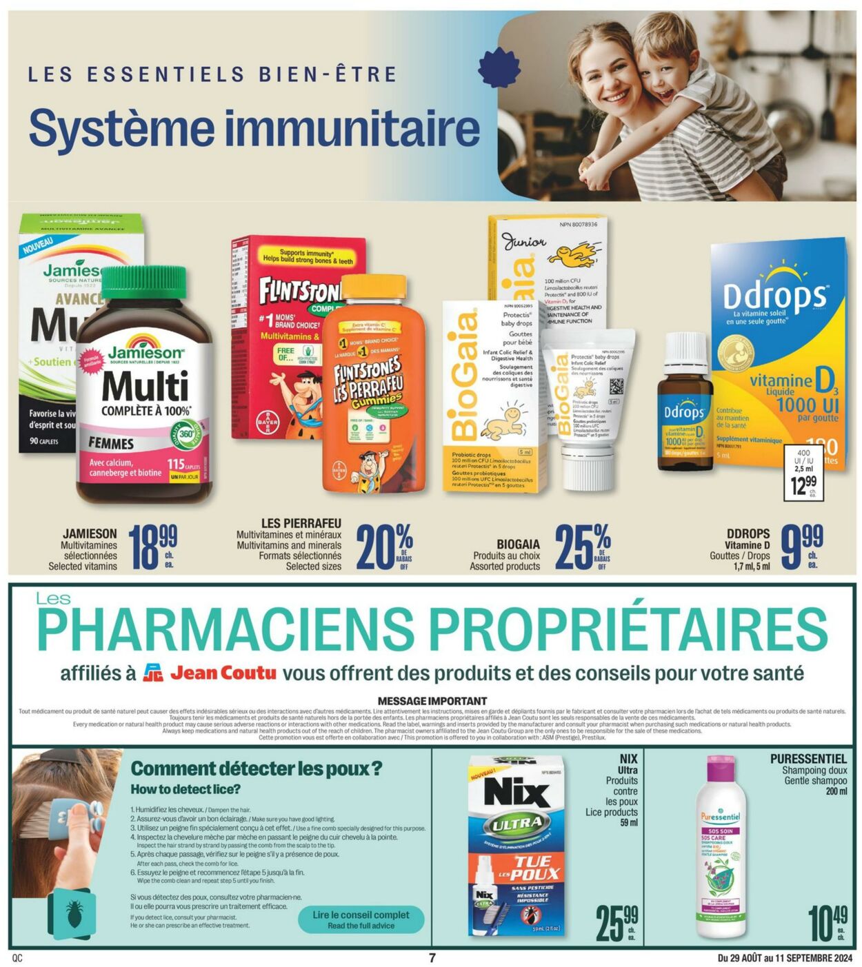 Flyer Jean Coutu 29.08.2024 - 11.09.2024