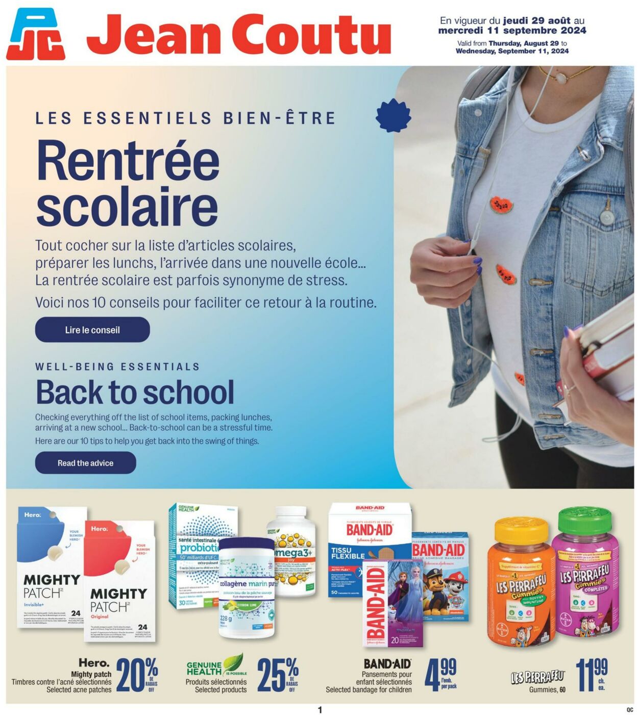 Flyer Jean Coutu 29.08.2024 - 11.09.2024