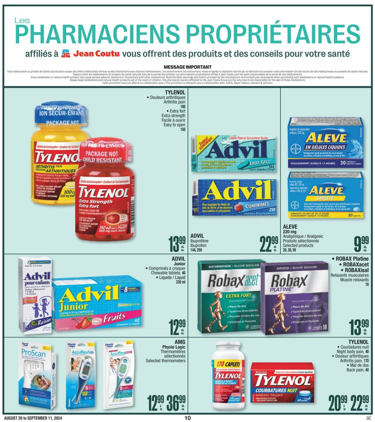 Flyer Jean Coutu 29.08.2024 - 11.09.2024