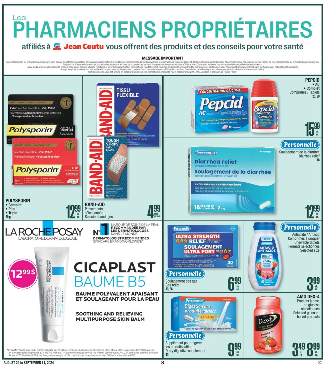 Flyer Jean Coutu 29.08.2024 - 11.09.2024