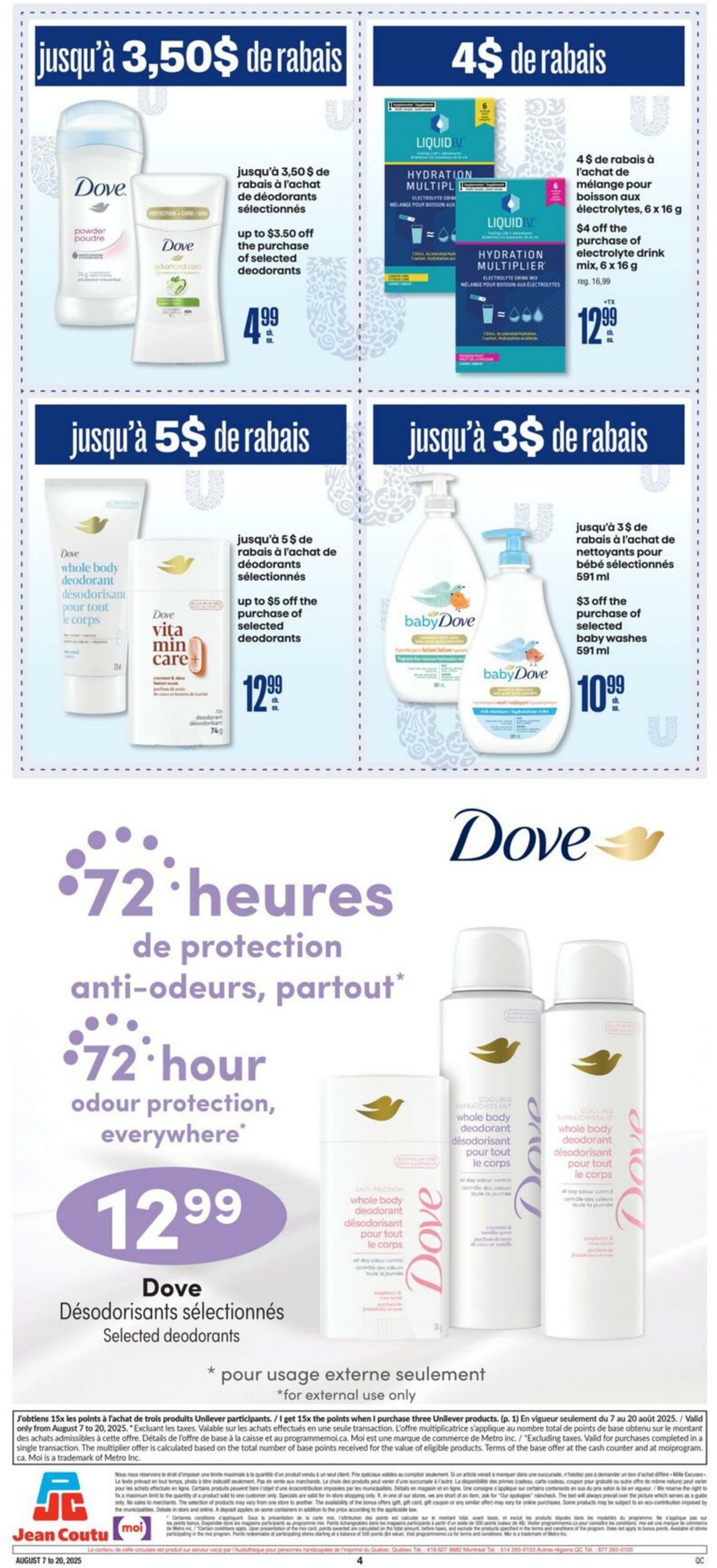 Flyer Jean Coutu 07.08.2025 - 20.08.2025
