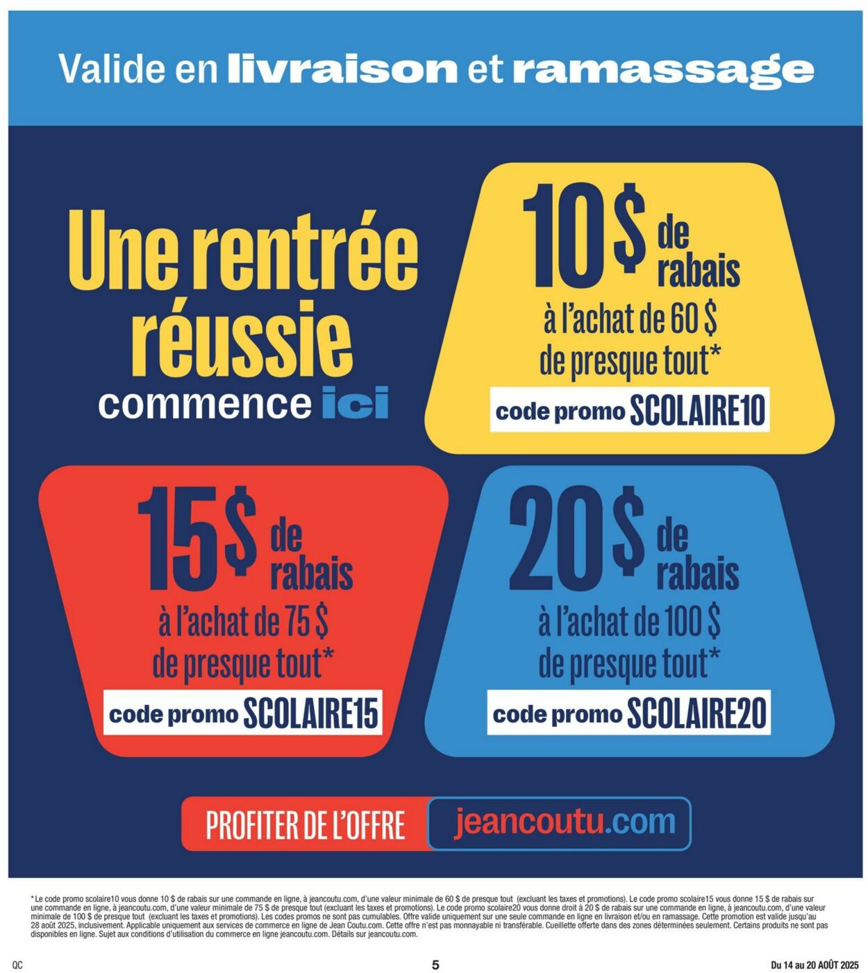 Flyer Jean Coutu 14.08.2025 - 20.08.2025