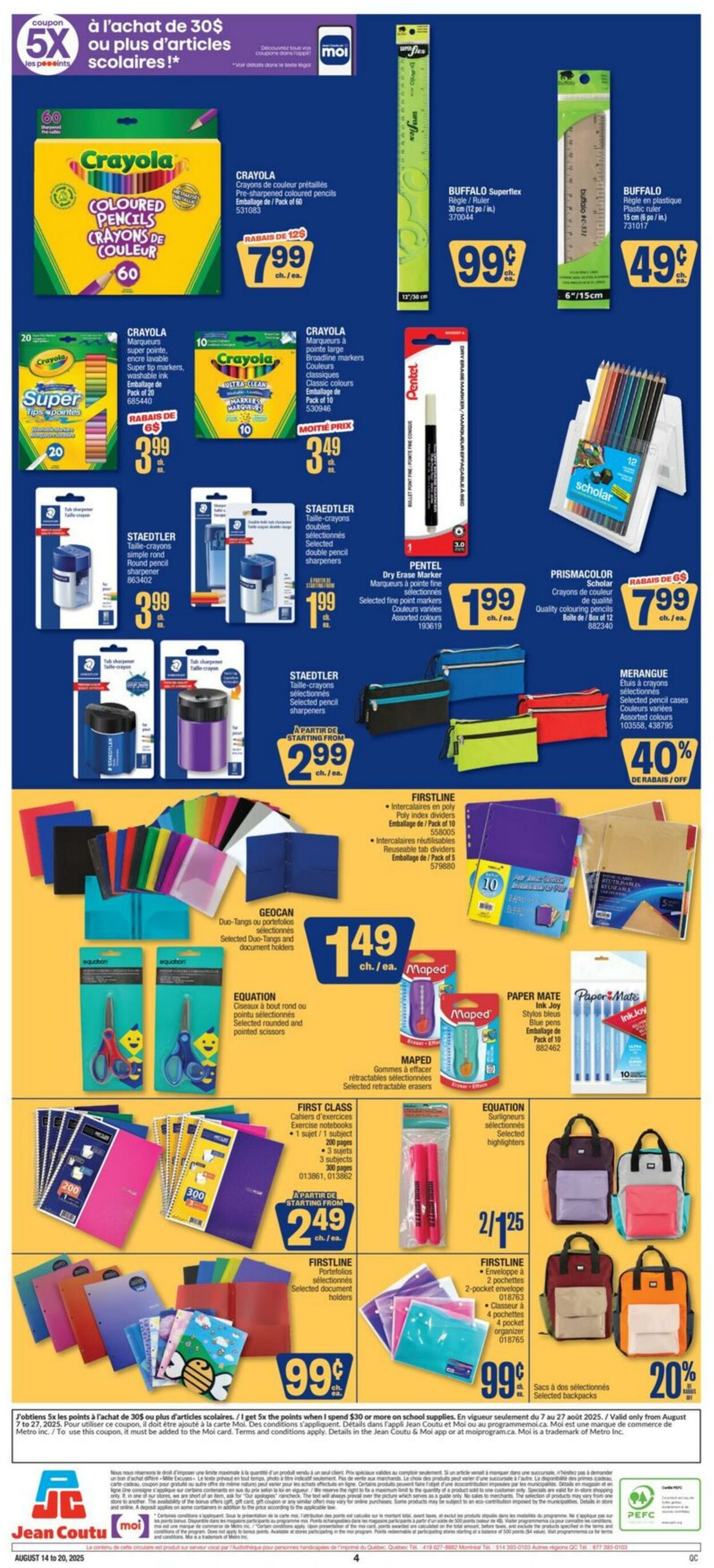 Flyer Jean Coutu 14.08.2025 - 20.08.2025