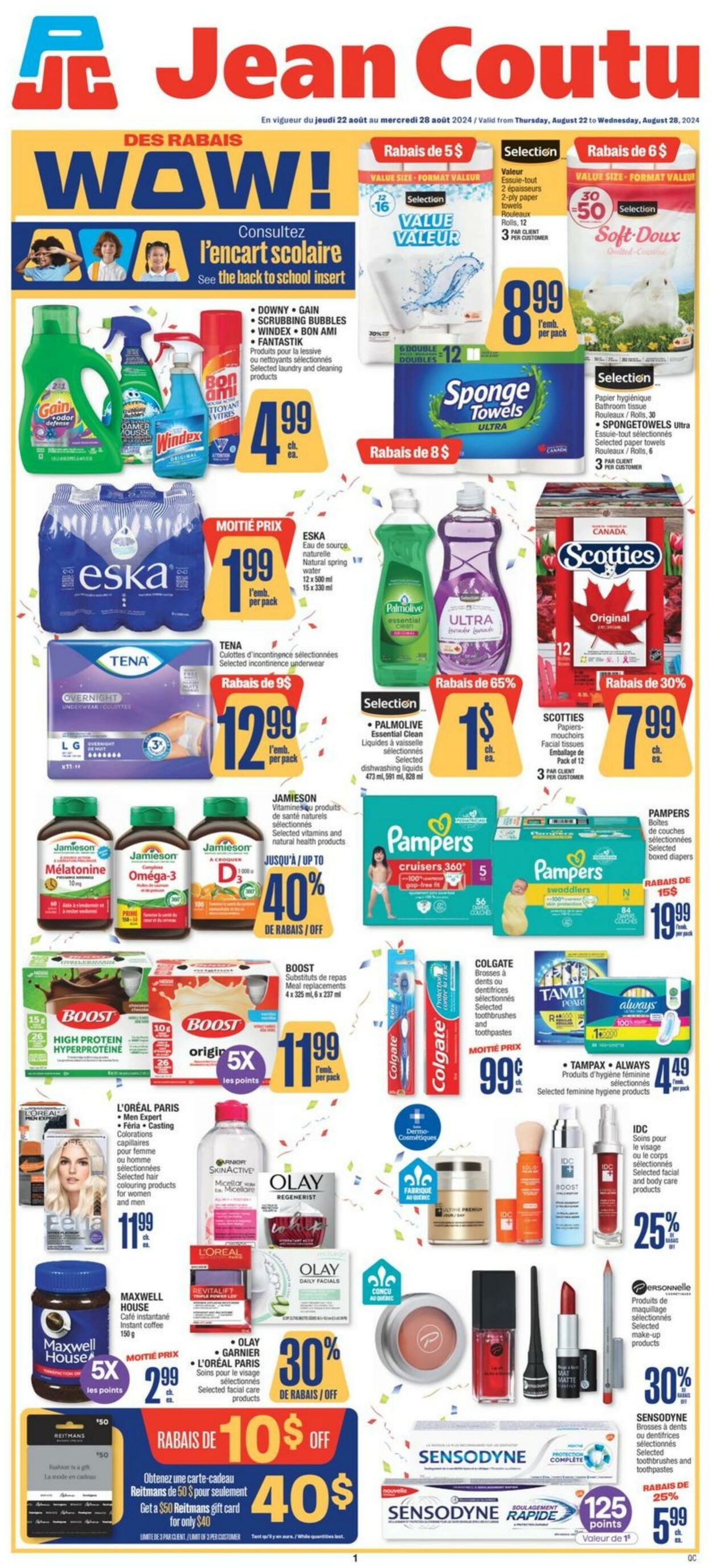 Flyer Jean Coutu 22.08.2024 - 28.08.2024