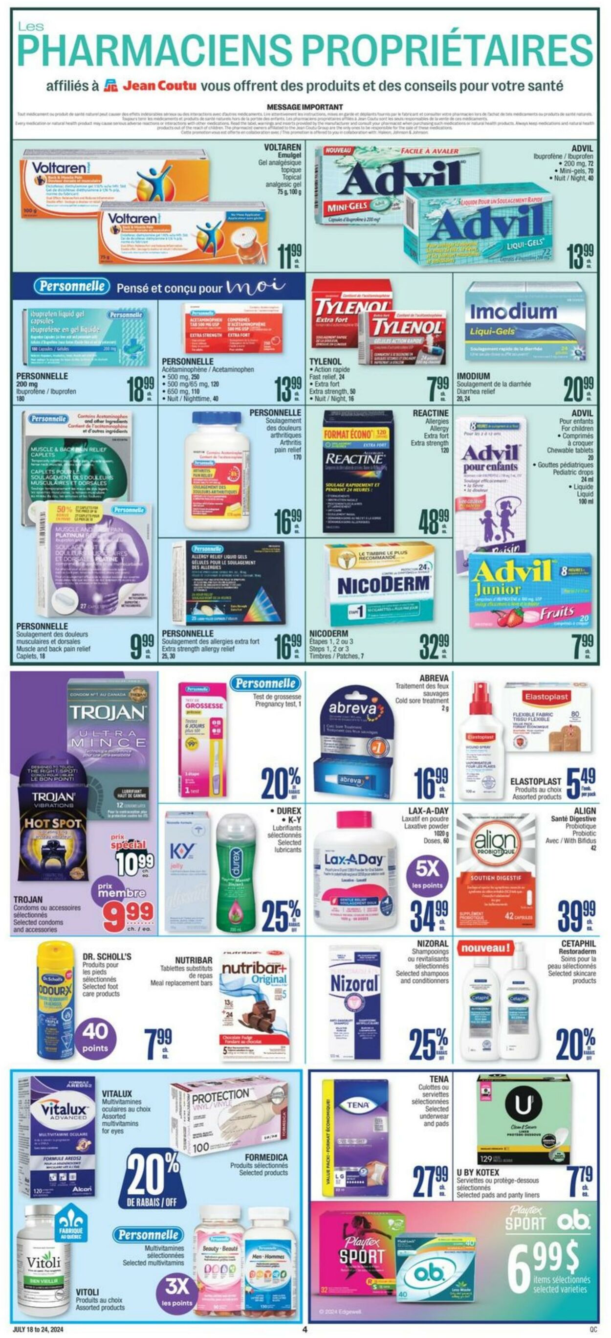 Flyer Jean Coutu 18.07.2024 - 24.07.2024