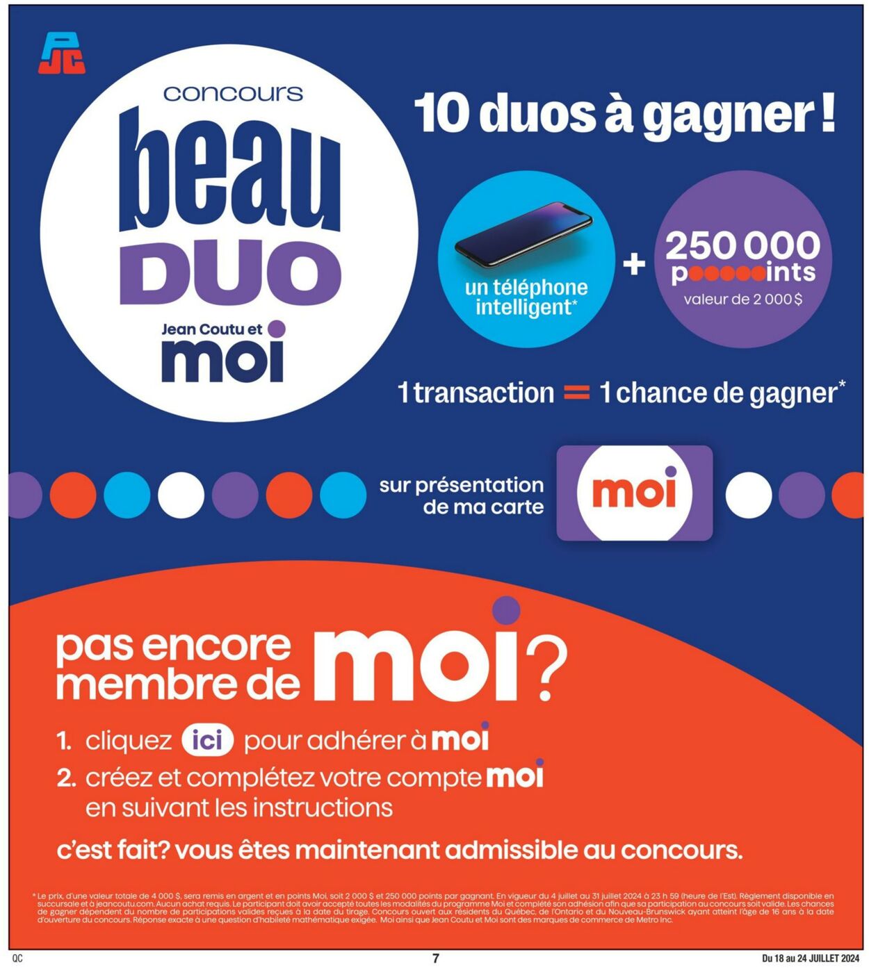 Flyer Jean Coutu 18.07.2024 - 24.07.2024