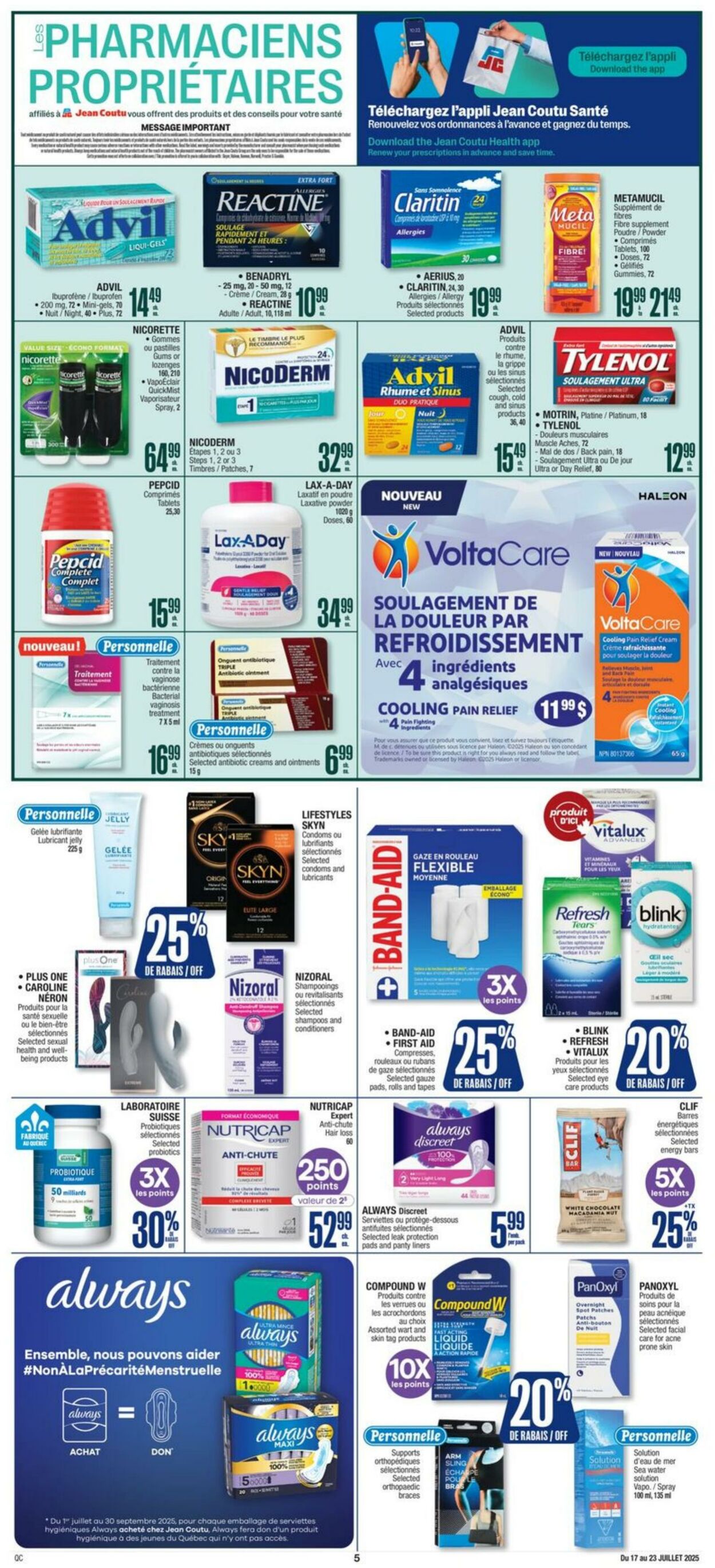 Flyer Jean Coutu 17.07.2025 - 23.07.2025