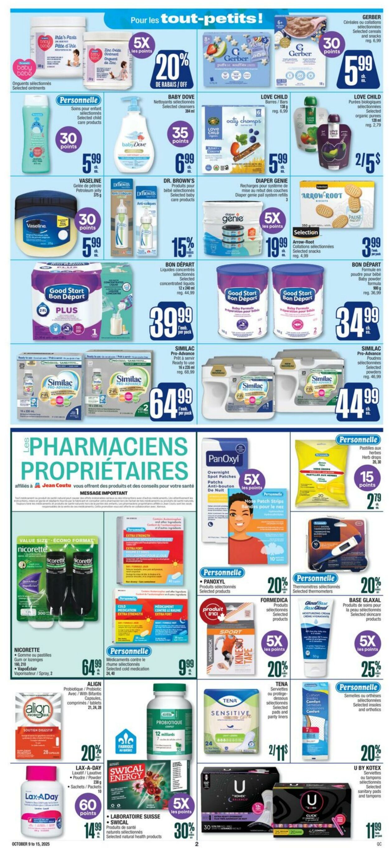 Flyer Jean Coutu 09.10.2025 - 15.10.2025