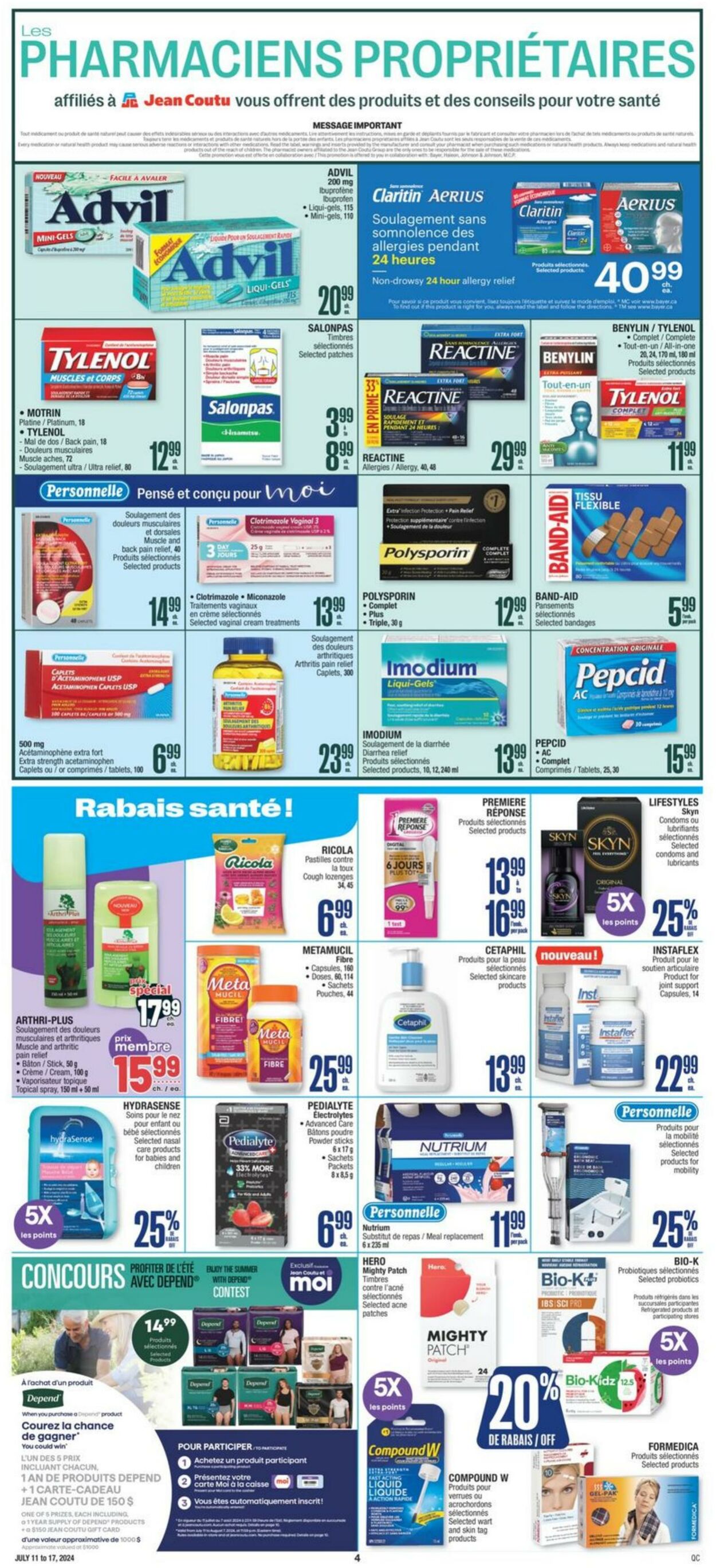 Flyer Jean Coutu 11.07.2024 - 17.07.2024