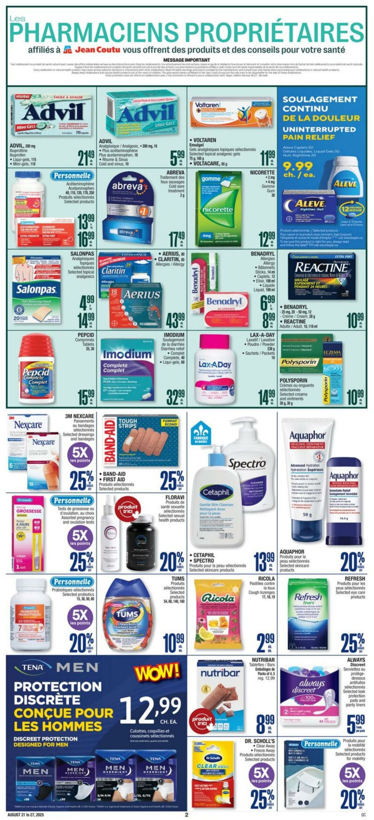 Flyer Jean Coutu 21.08.2025 - 27.08.2025