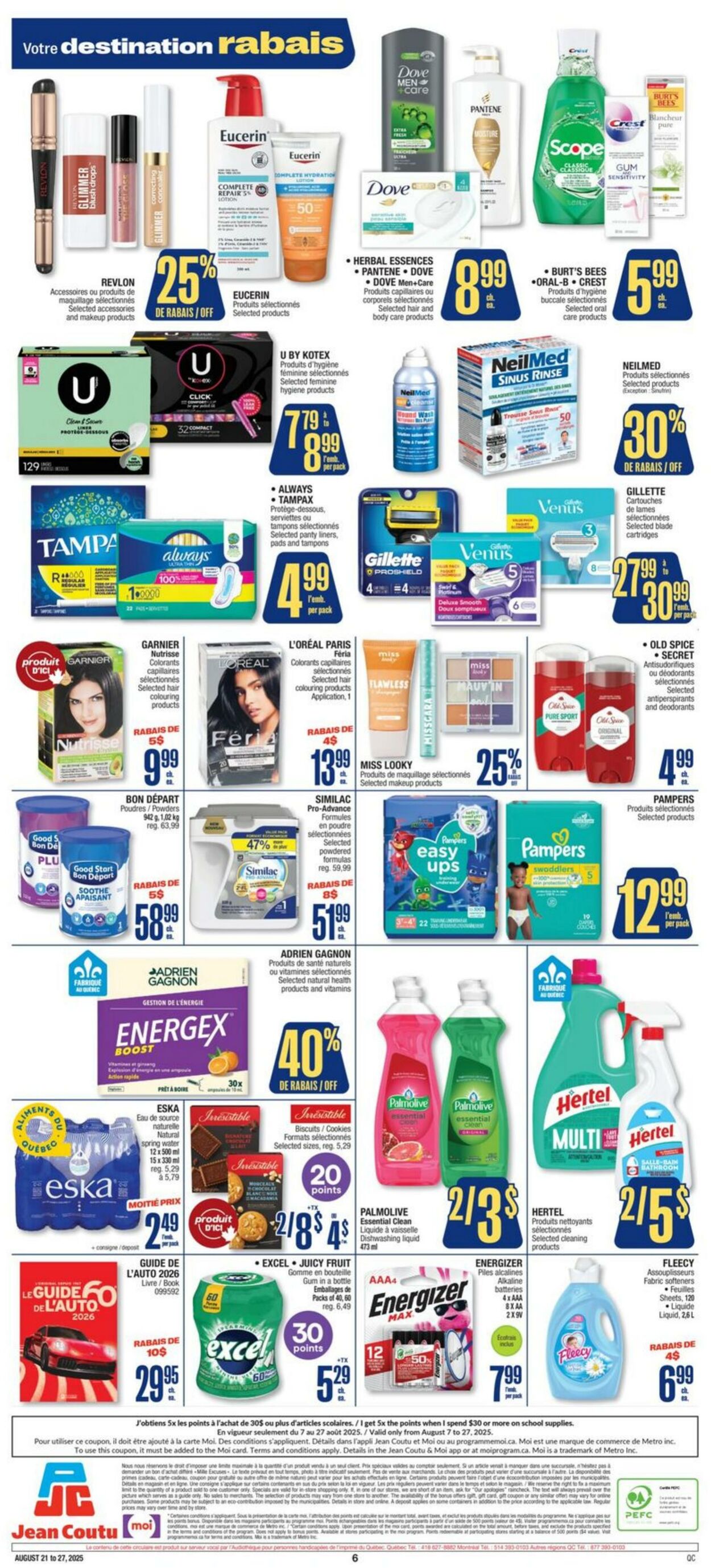 Flyer Jean Coutu 21.08.2025 - 27.08.2025
