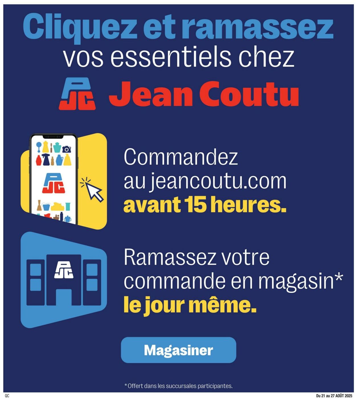 Flyer Jean Coutu 21.08.2025 - 27.08.2025