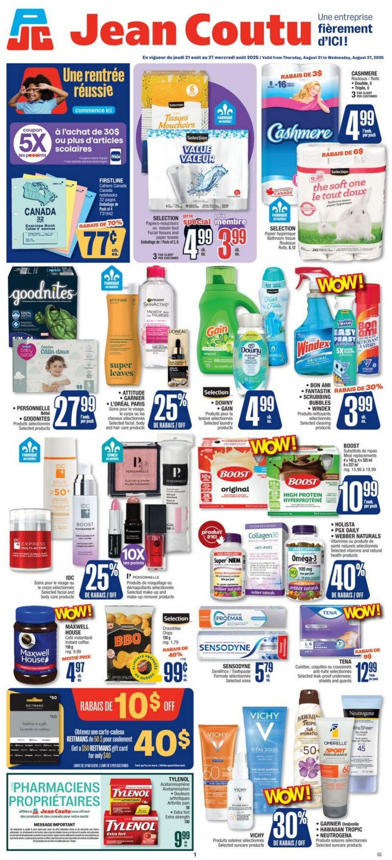 Flyer Jean Coutu 21.08.2025 - 27.08.2025