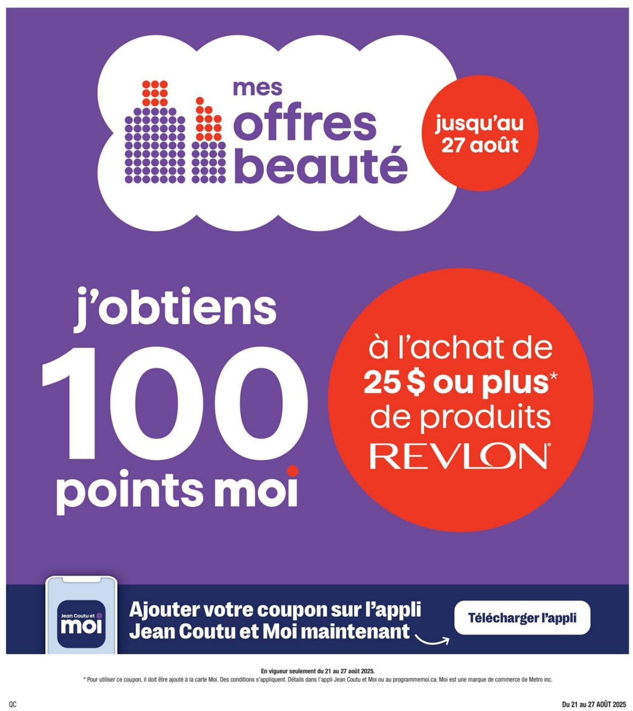 Flyer Jean Coutu 21.08.2025 - 27.08.2025