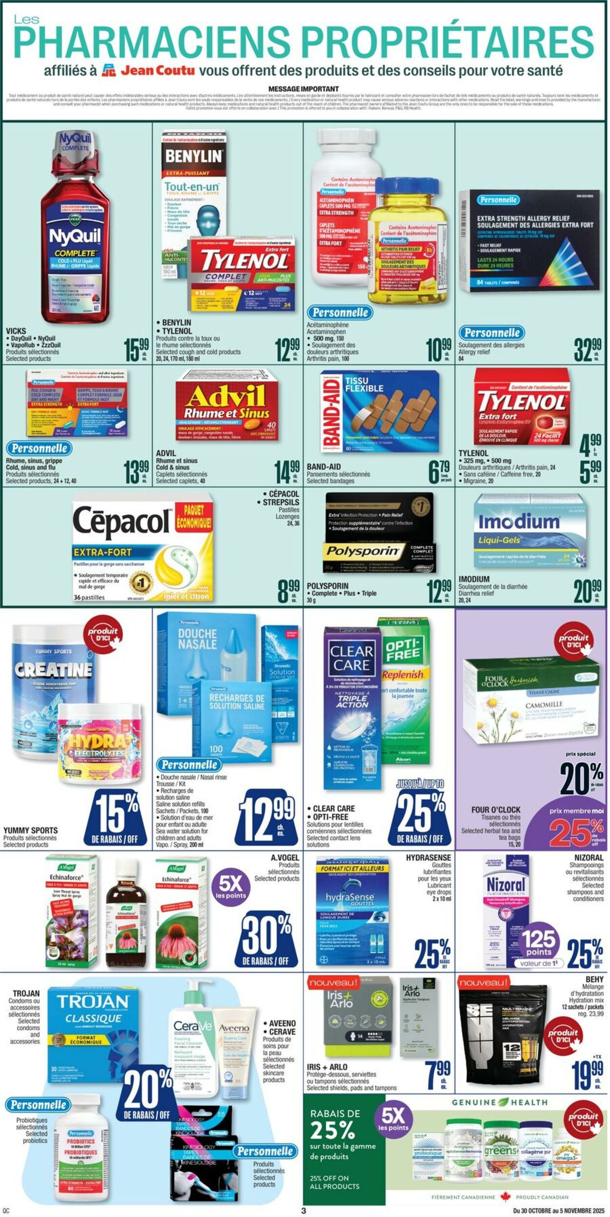 Flyer Jean Coutu 30.10.2025 - 05.11.2025