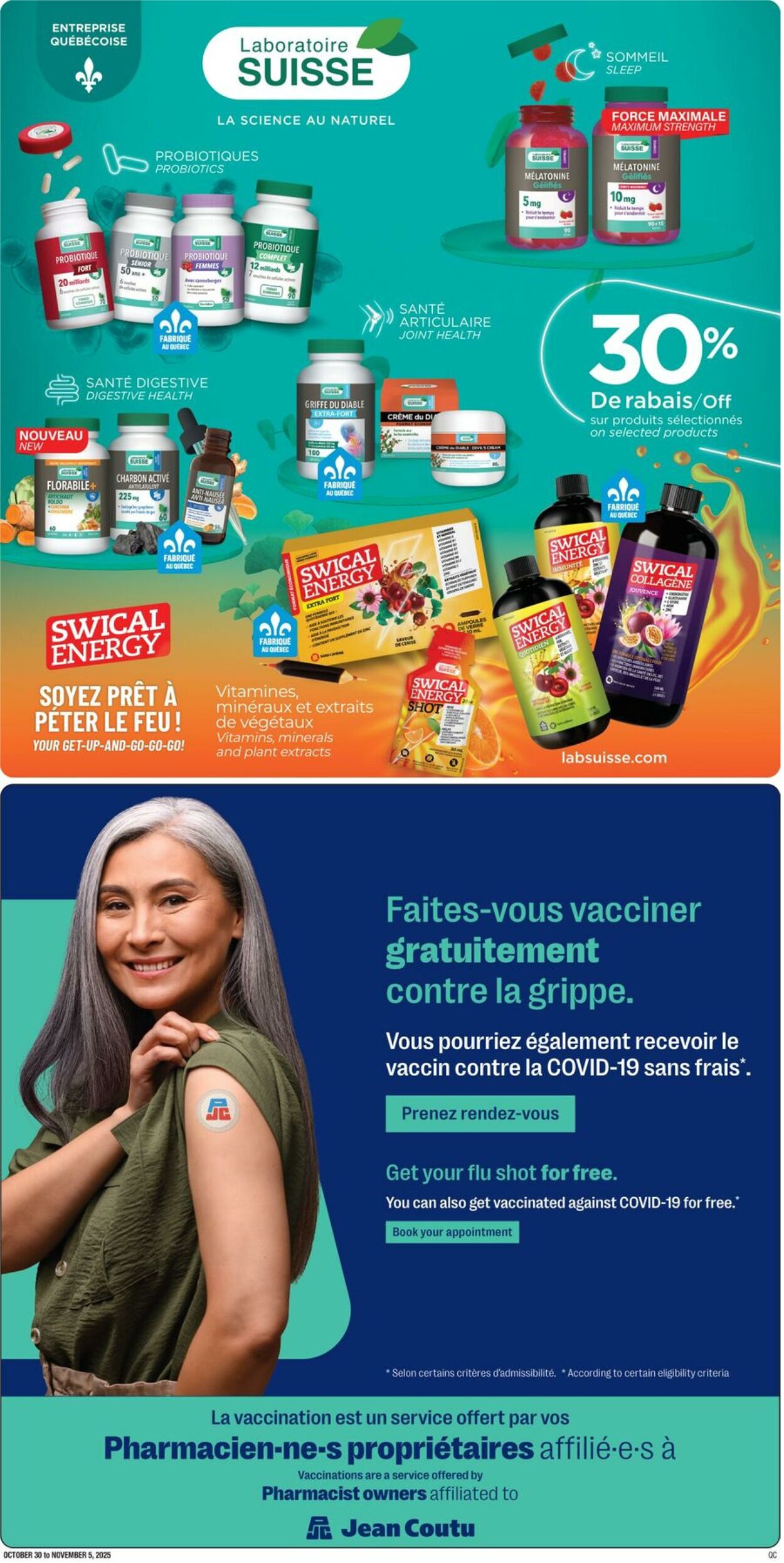 Flyer Jean Coutu 30.10.2025 - 05.11.2025