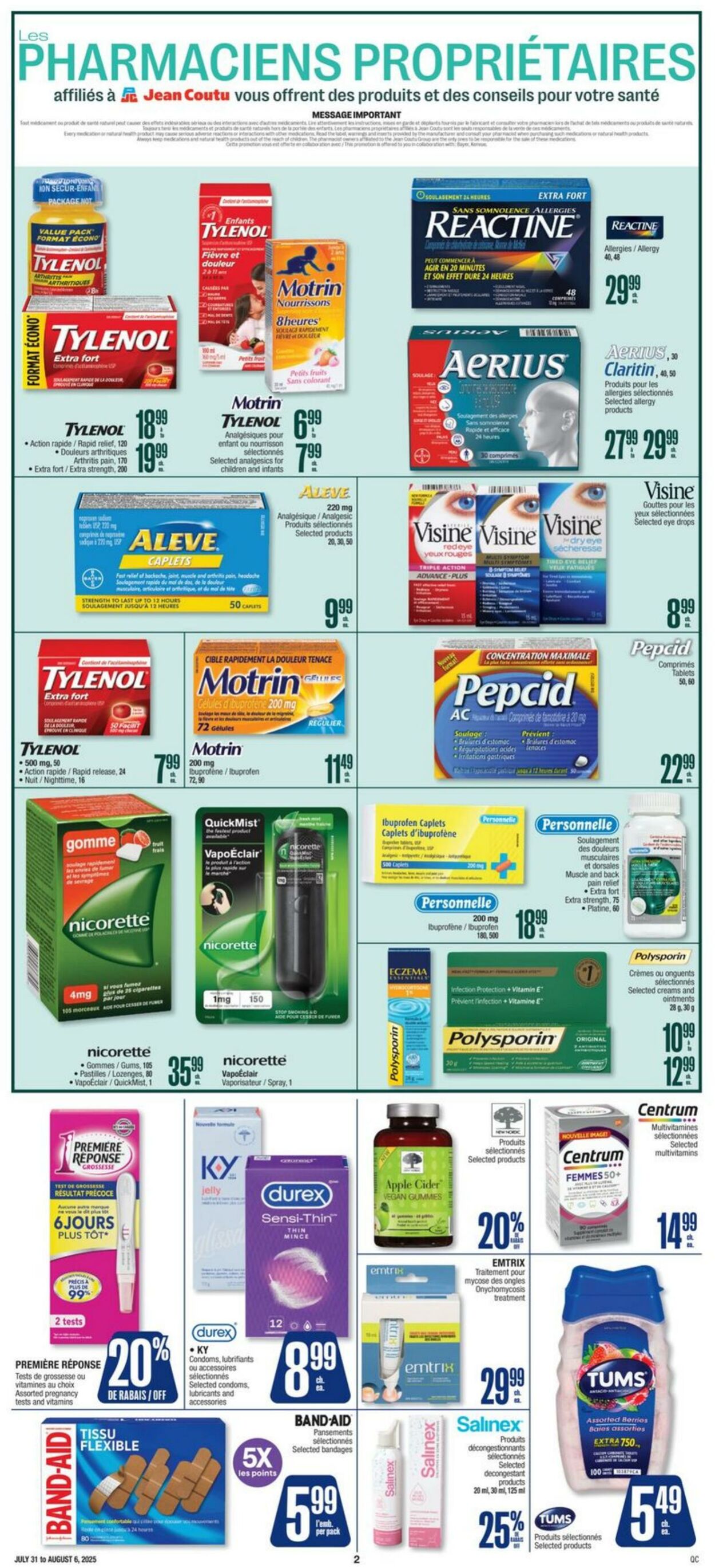 Flyer Jean Coutu 31.07.2025 - 06.08.2025