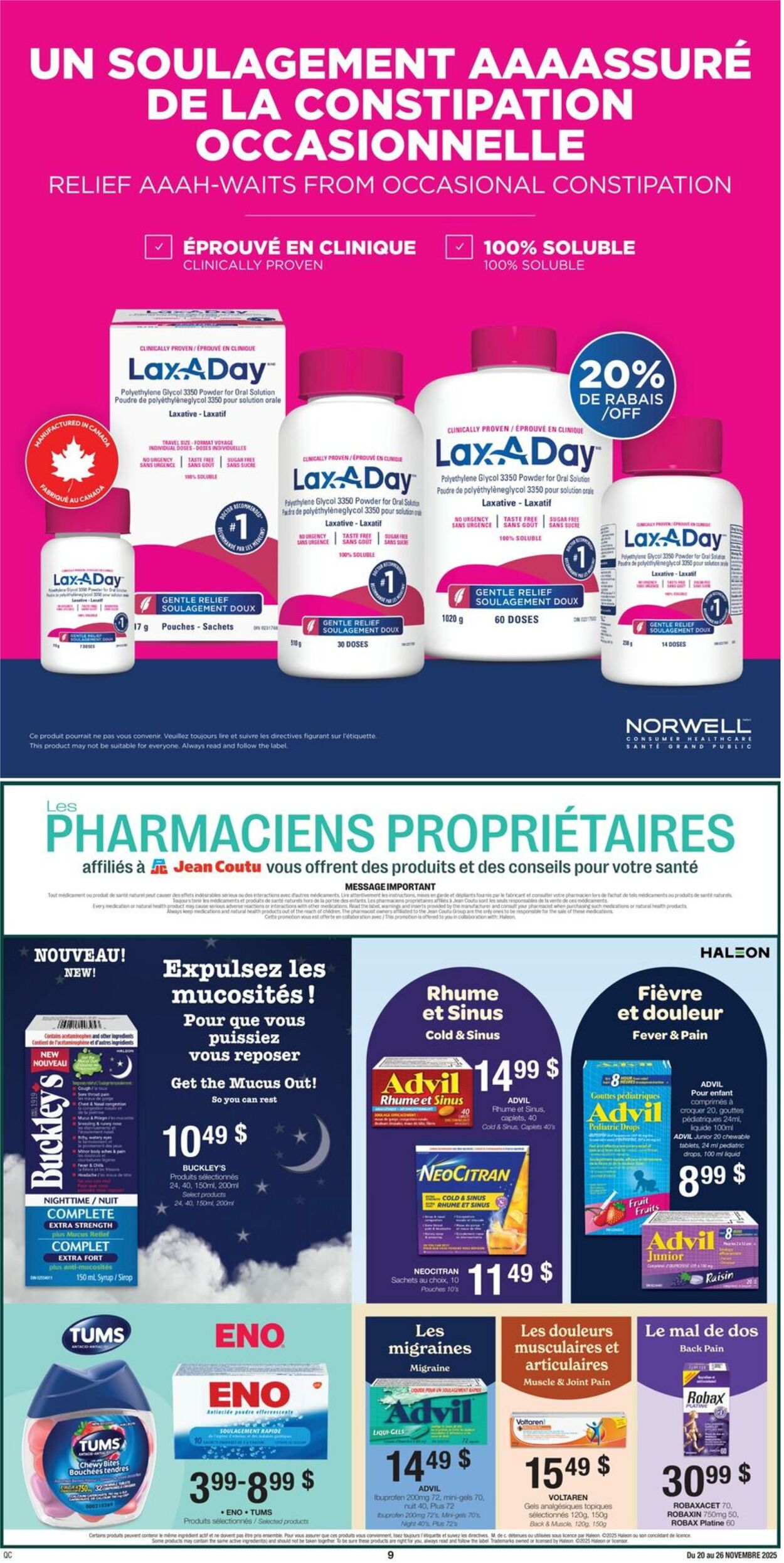 Flyer Jean Coutu 20.11.2025 - 26.11.2025