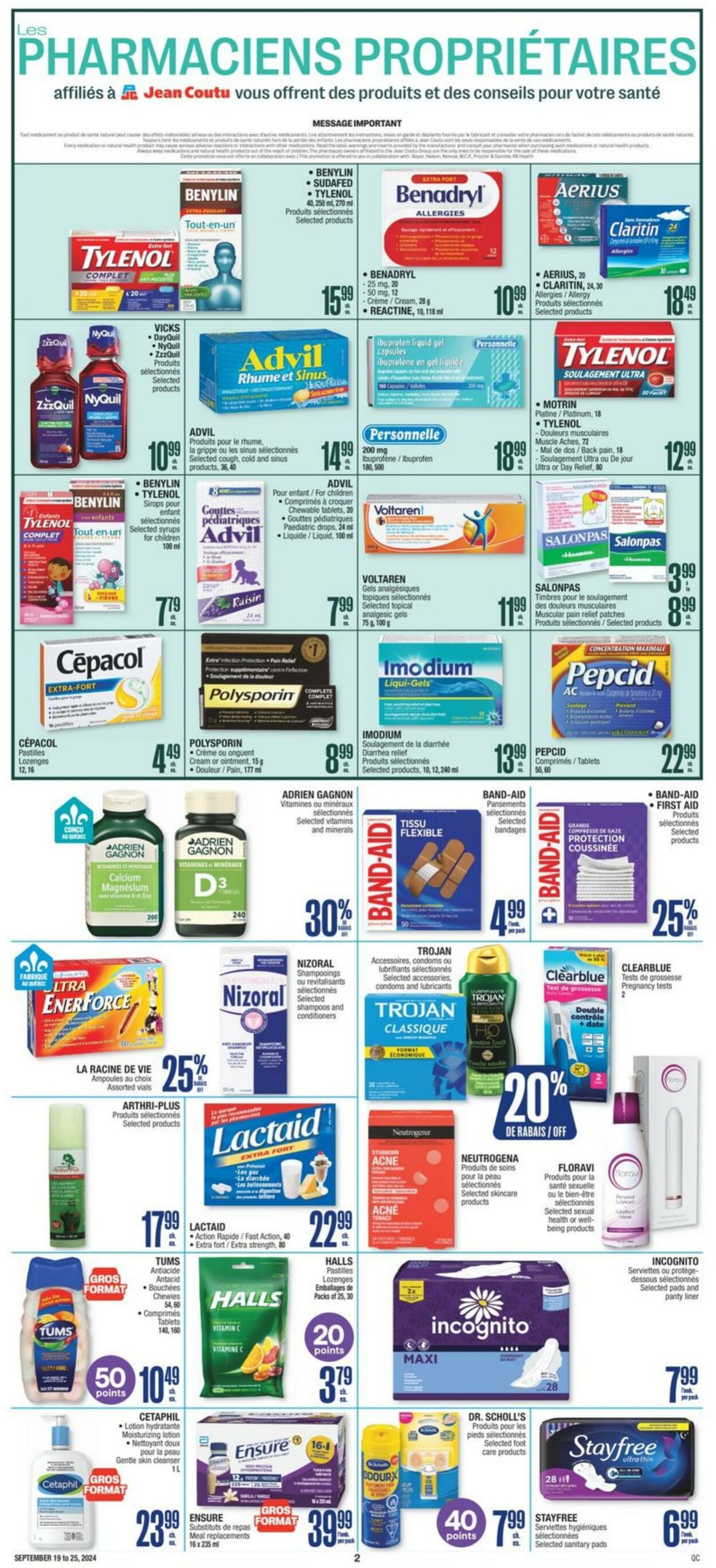 Flyer Jean Coutu 19.09.2024 - 25.09.2024