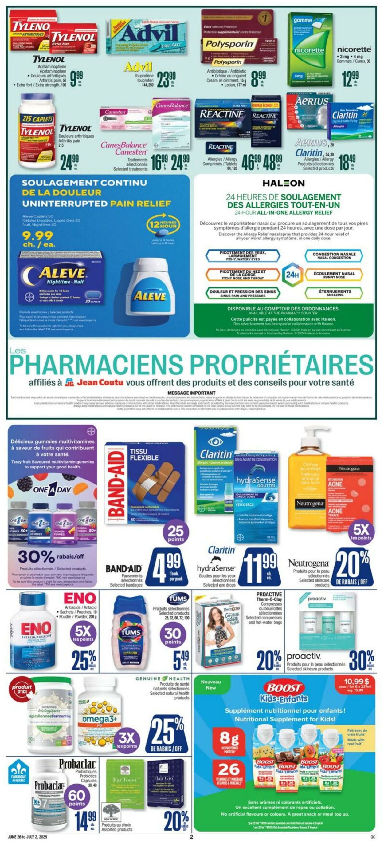 Flyer Jean Coutu 26.06.2025 - 02.07.2025