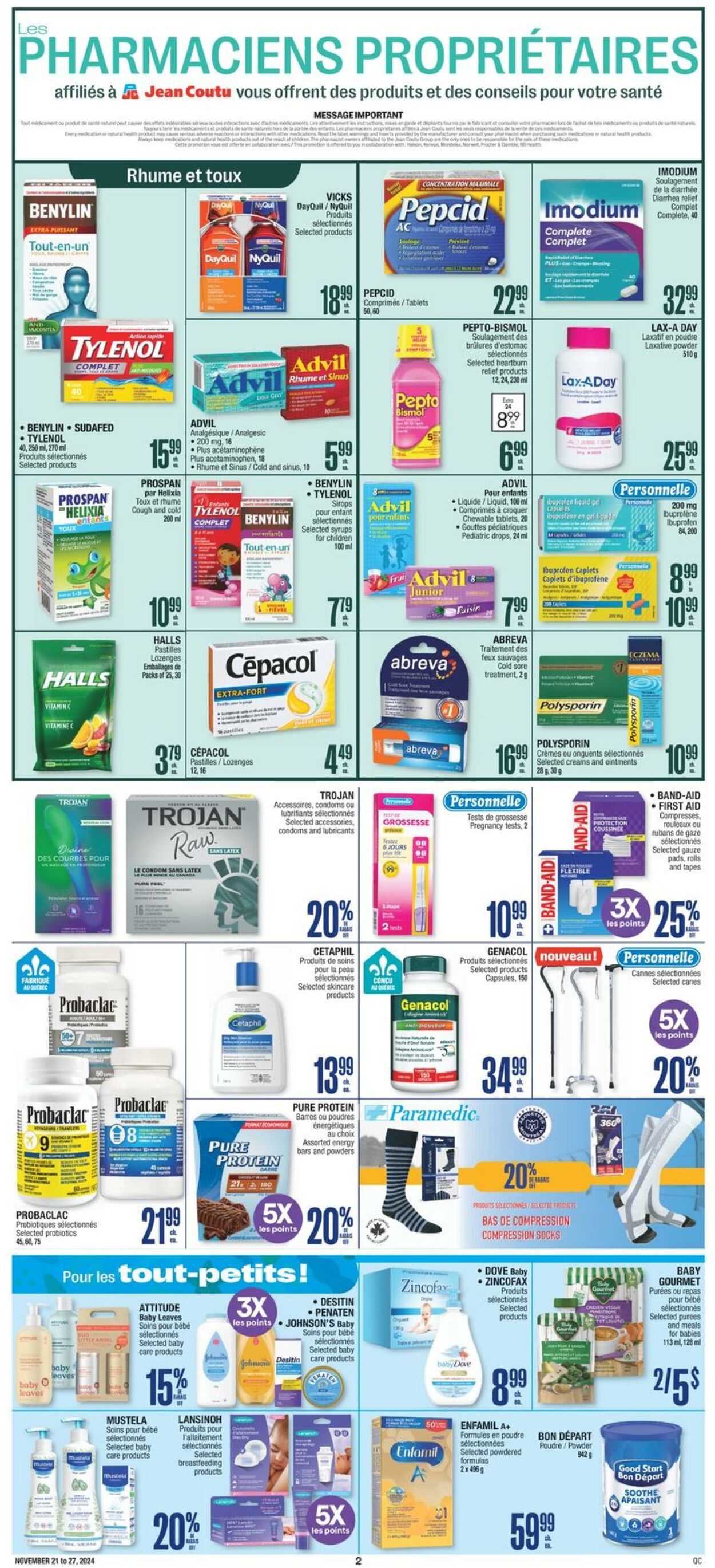 Flyer Jean Coutu 21.11.2024 - 27.11.2024