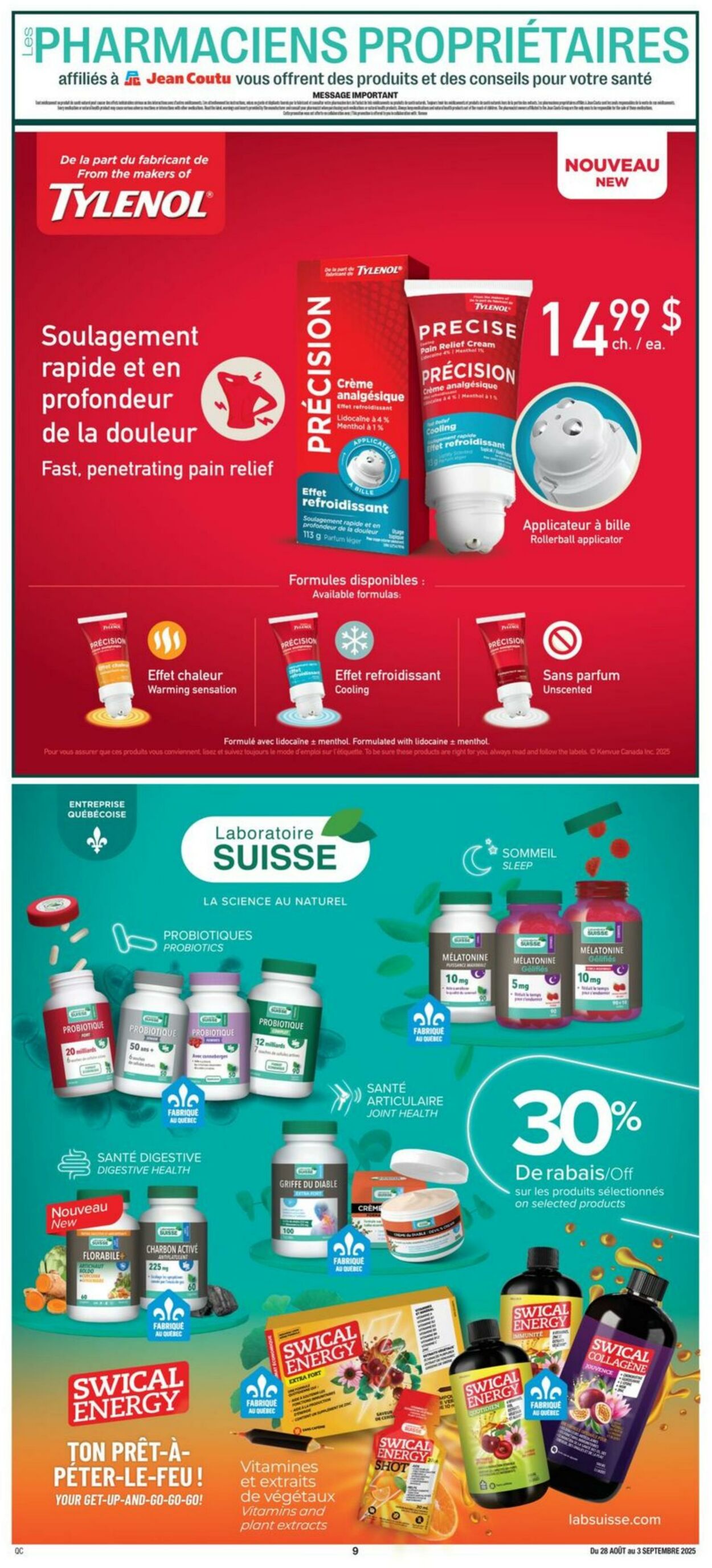 Flyer Jean Coutu 28.08.2025 - 03.09.2025