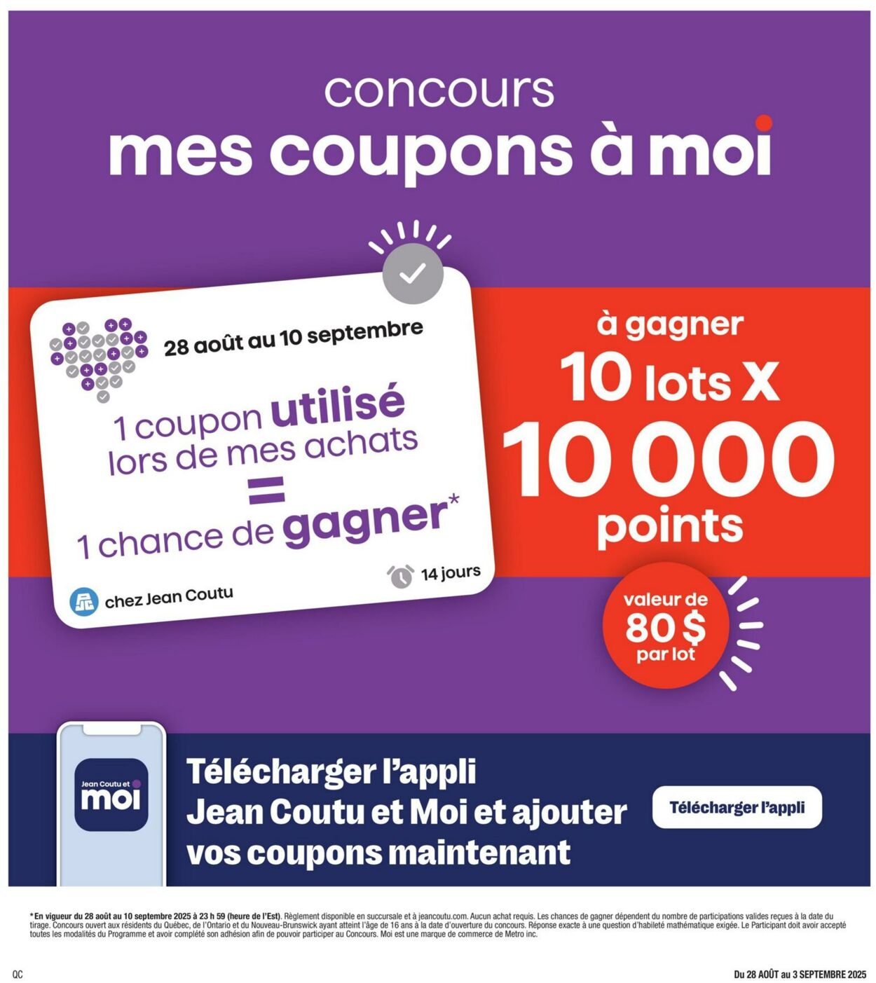 Flyer Jean Coutu 28.08.2025 - 03.09.2025