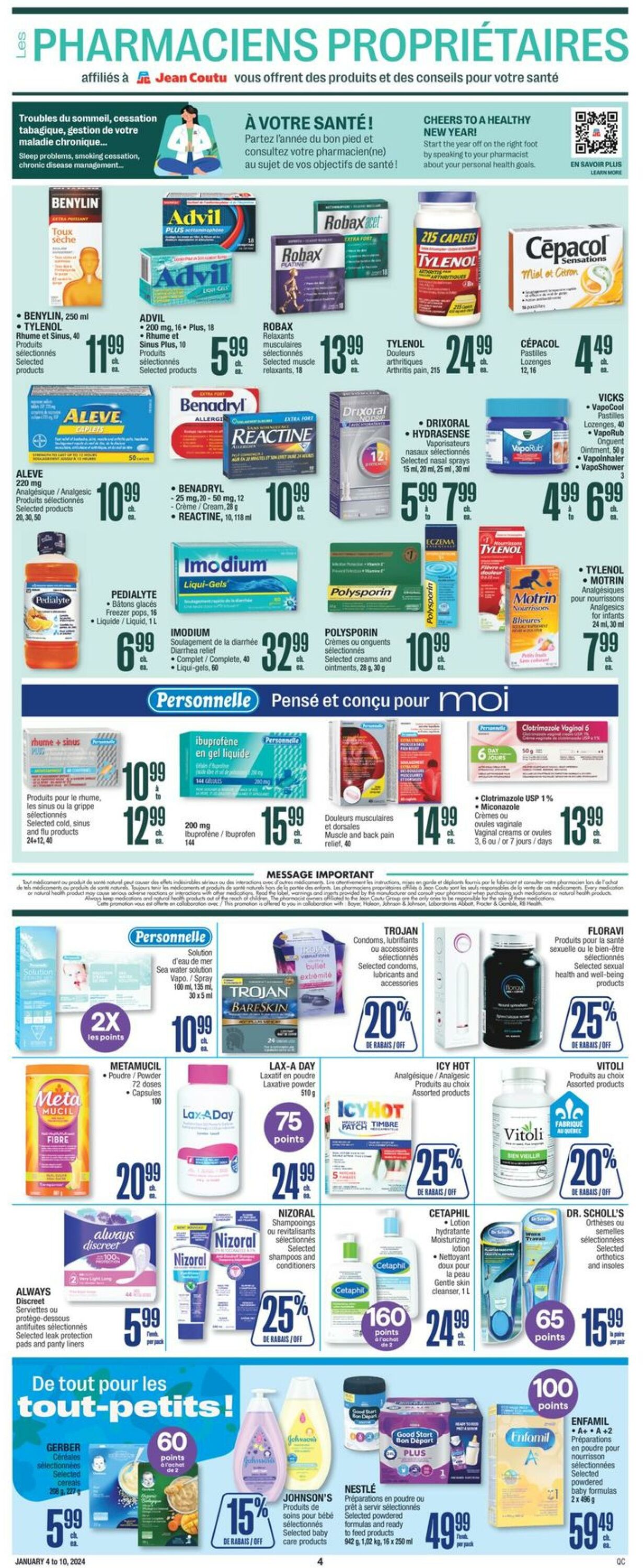 Jean Coutu Promotional Flyer - Valid from 04.01 to 10.01 - Page nb 6 ...