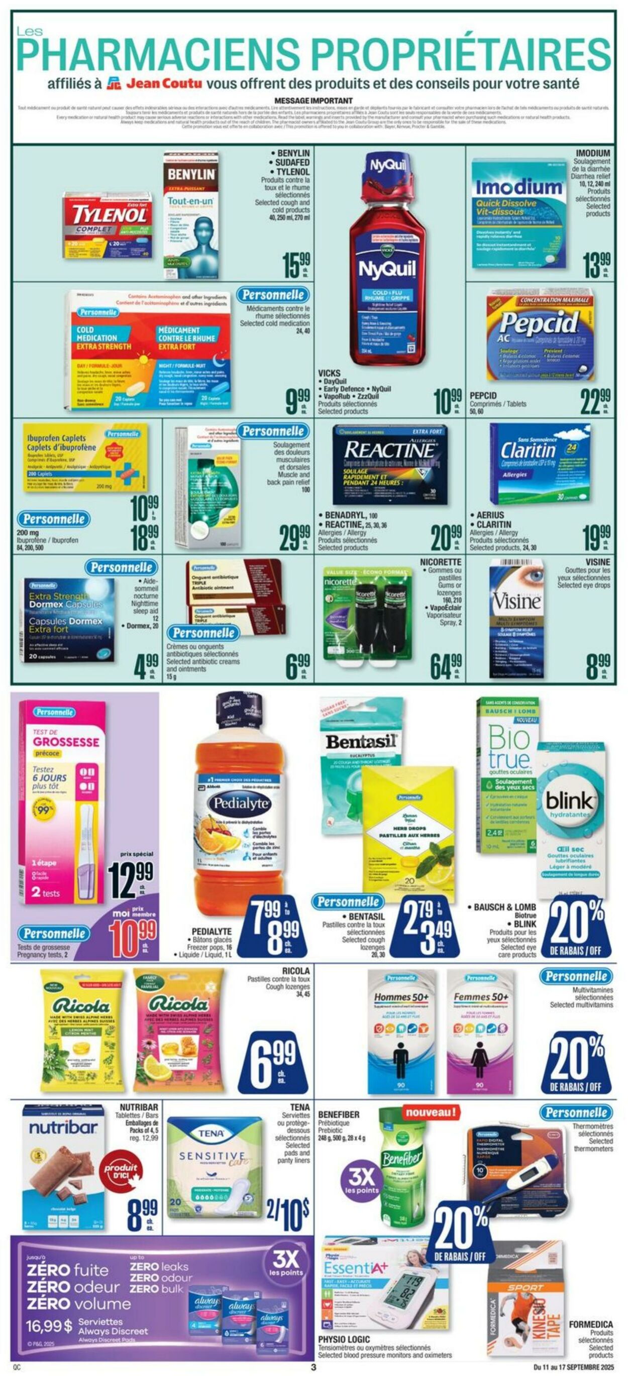 Flyer Jean Coutu 11.09.2025 - 17.09.2025
