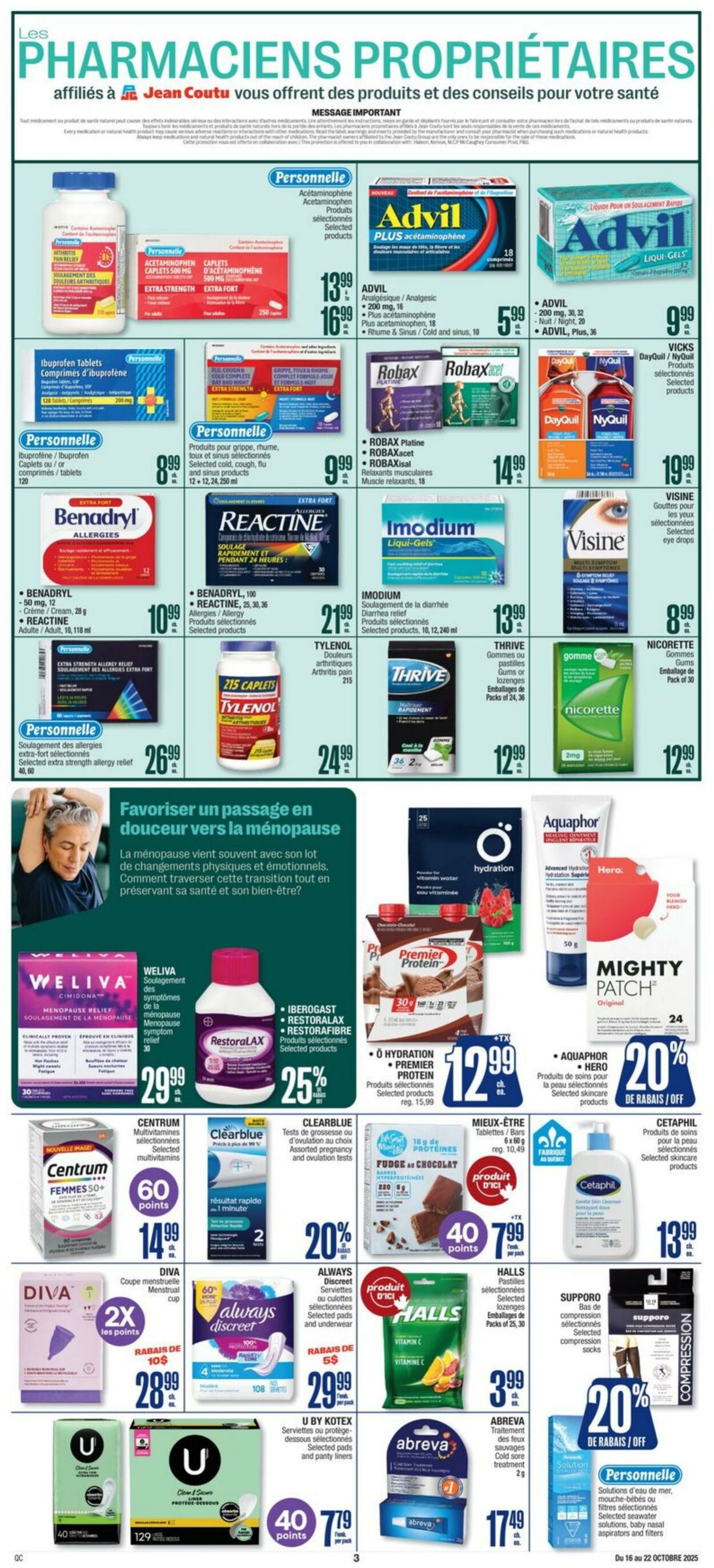 Flyer Jean Coutu 16.10.2025 - 22.10.2025