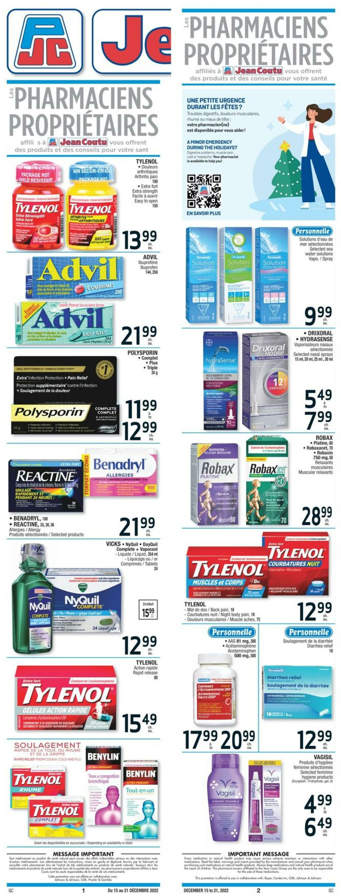 Flyer Jean Coutu 15.12.2022 - 21.12.2022