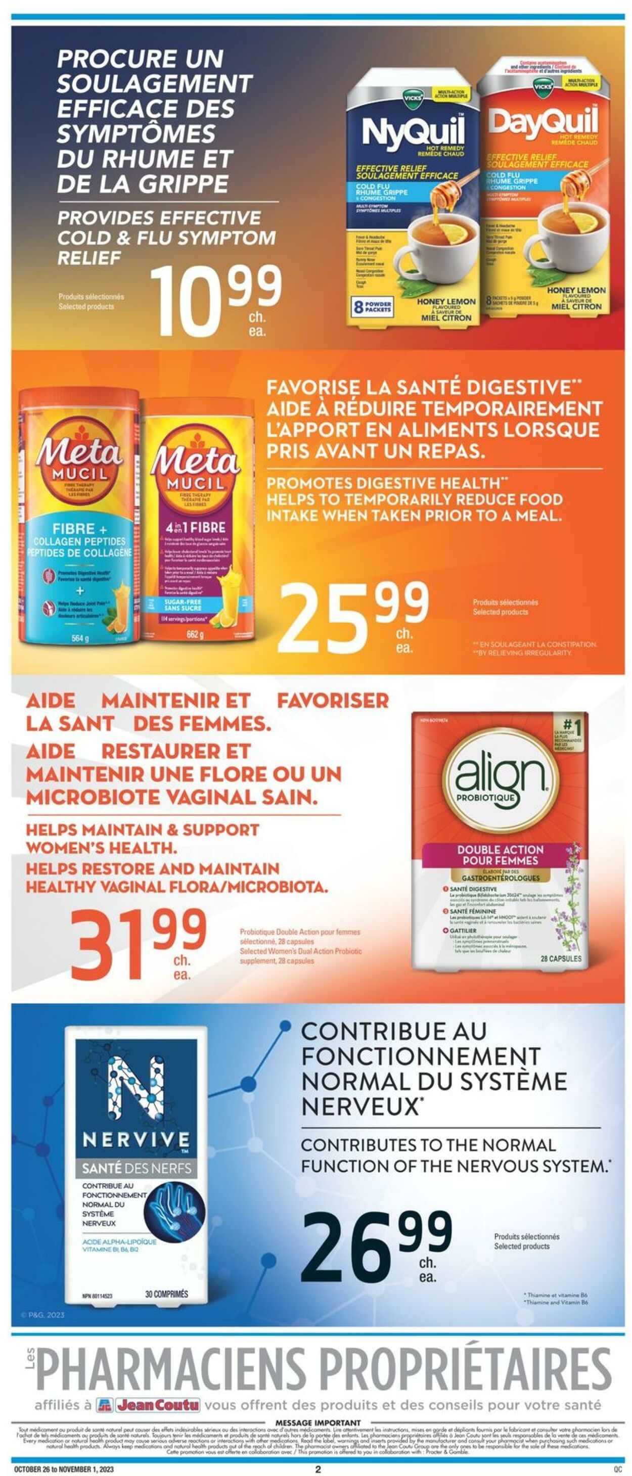 Flyer Jean Coutu 26.10.2023 - 01.11.2023