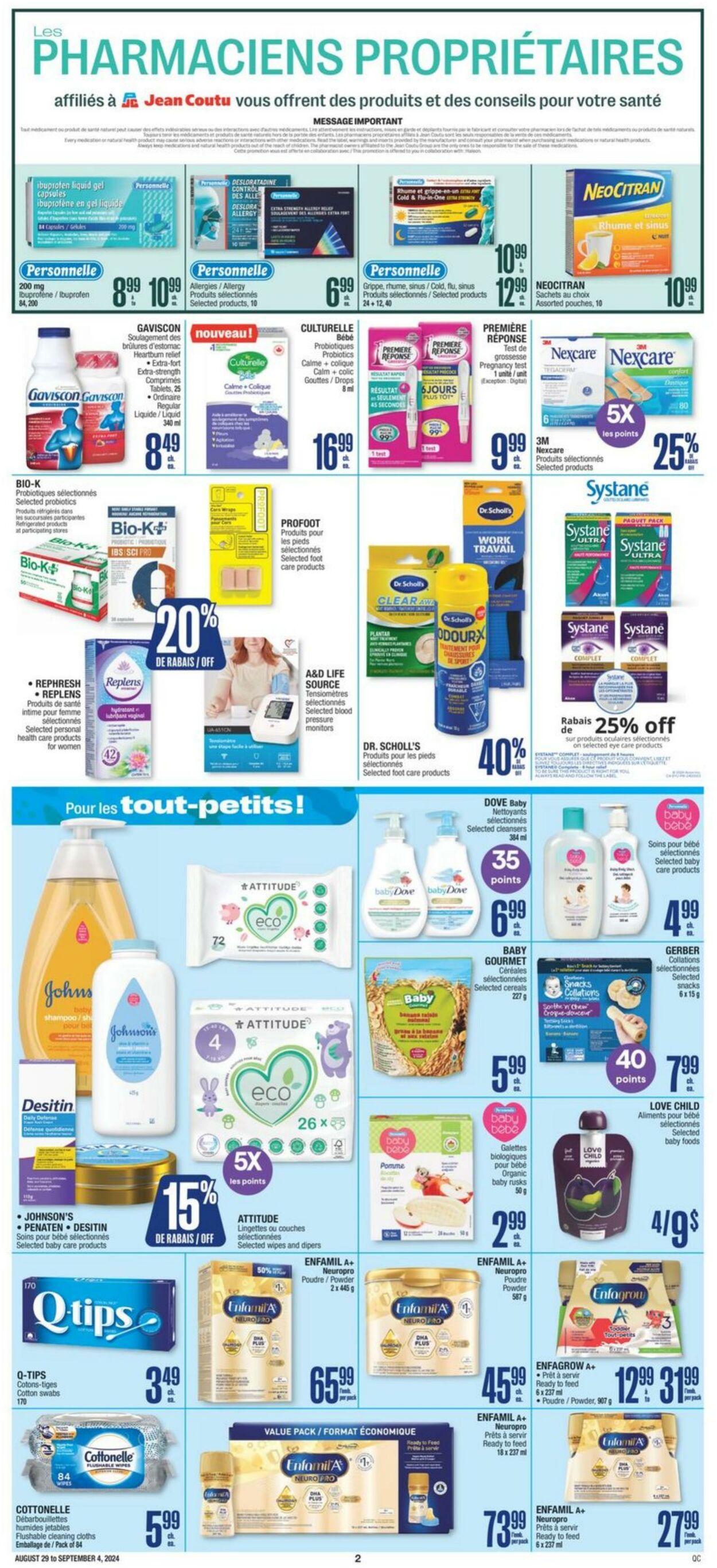 Flyer Jean Coutu 29.08.2024 - 04.09.2024