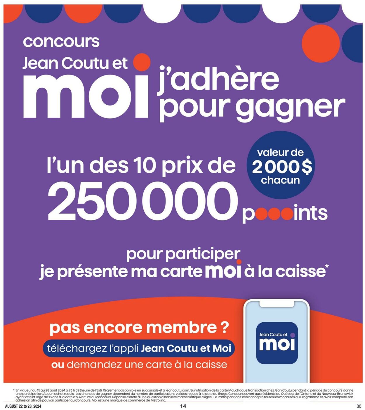 Flyer Jean Coutu 22.08.2024 - 28.08.2024