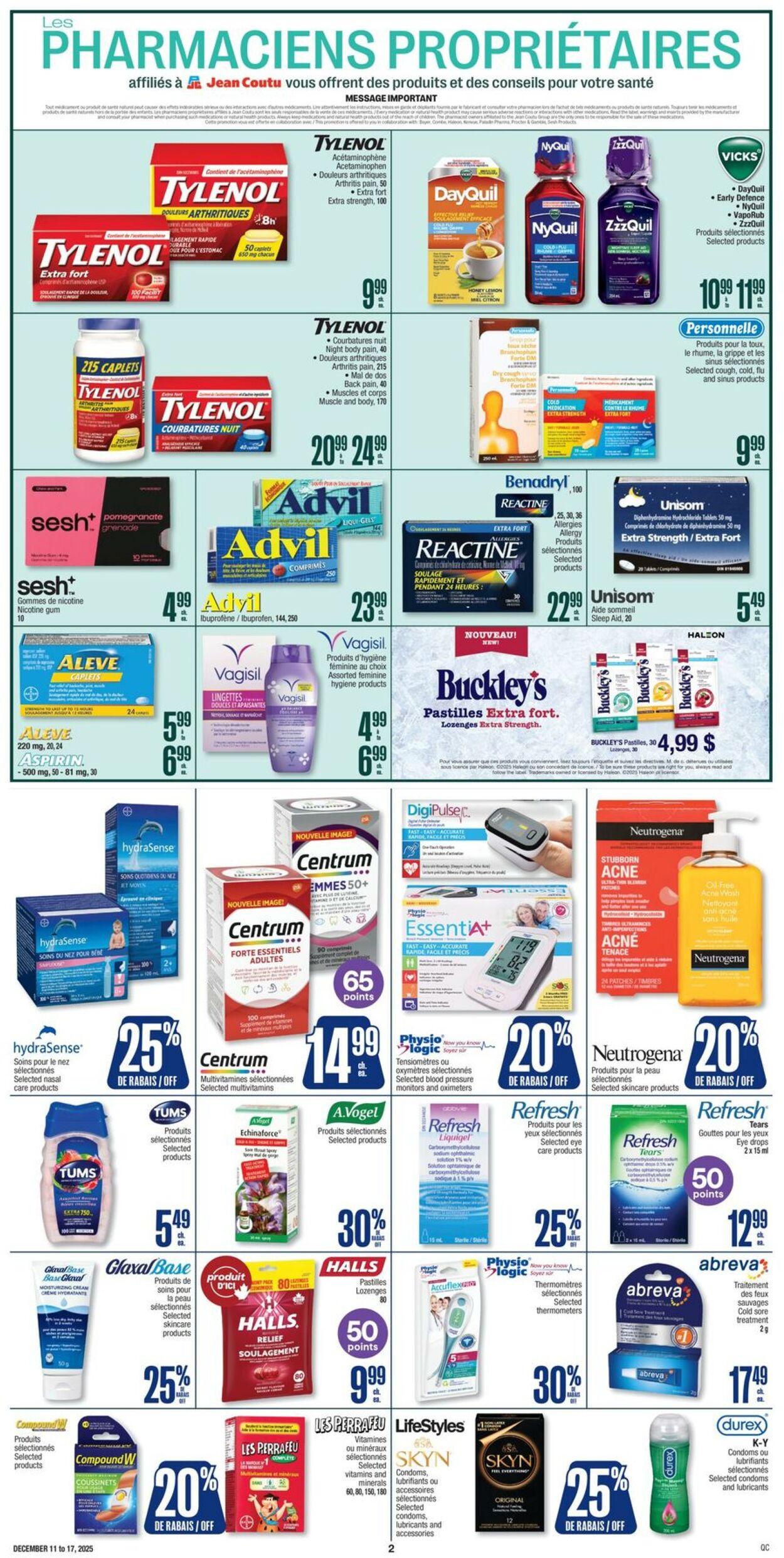 Flyer Jean Coutu 11.12.2025 - 17.12.2025
