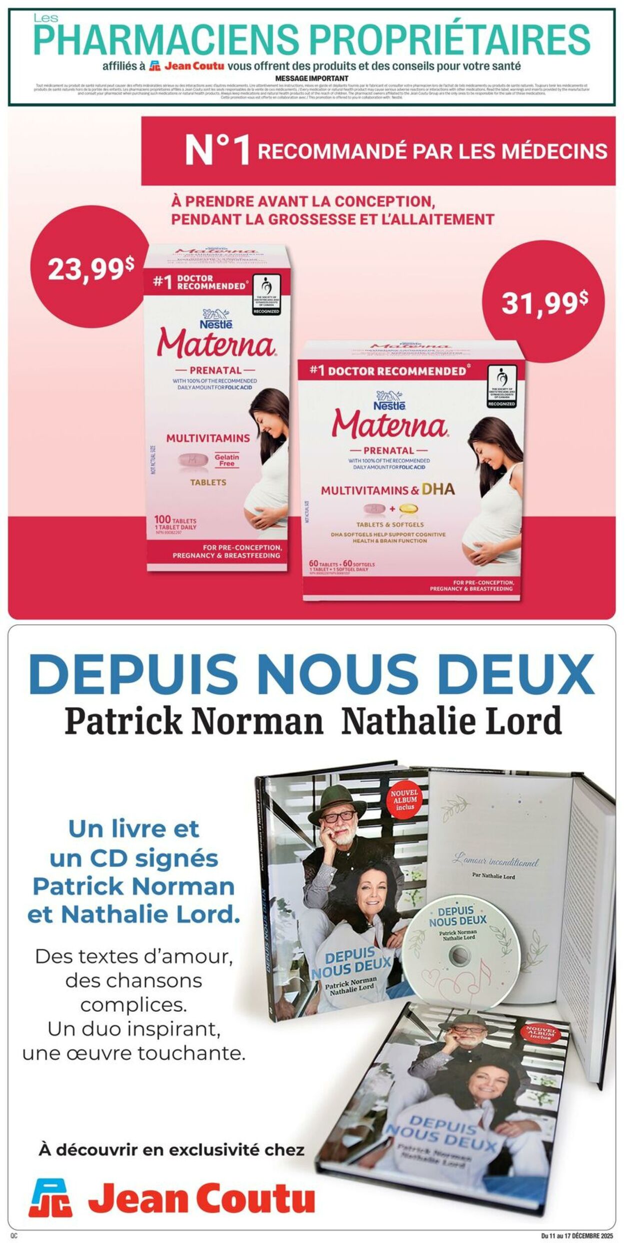 Flyer Jean Coutu 11.12.2025 - 17.12.2025
