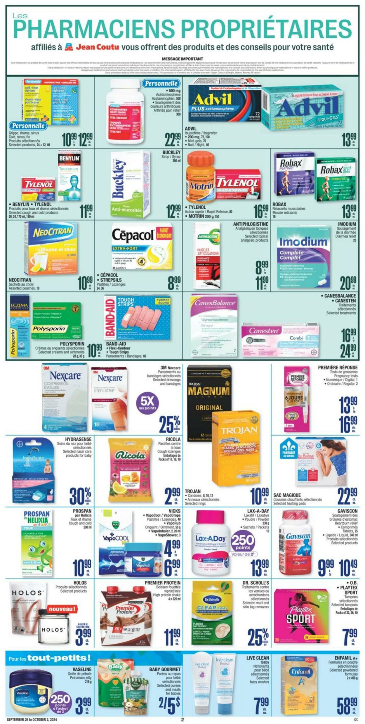 Flyer Jean Coutu 26.09.2024 - 02.10.2024