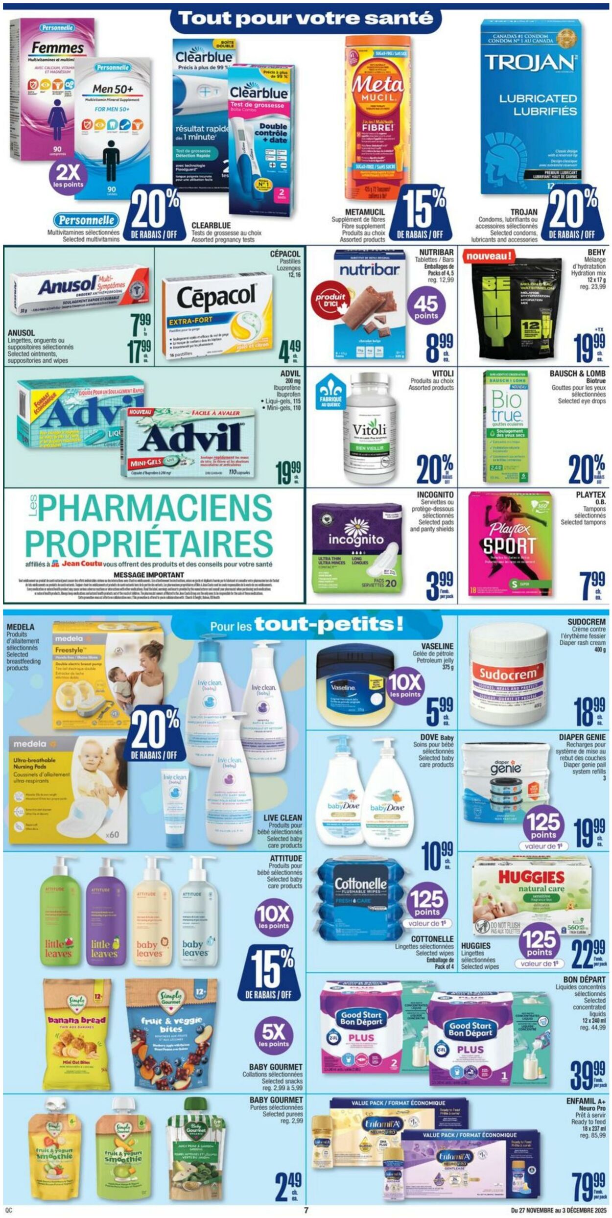 Flyer Jean Coutu 27.11.2025 - 03.12.2025